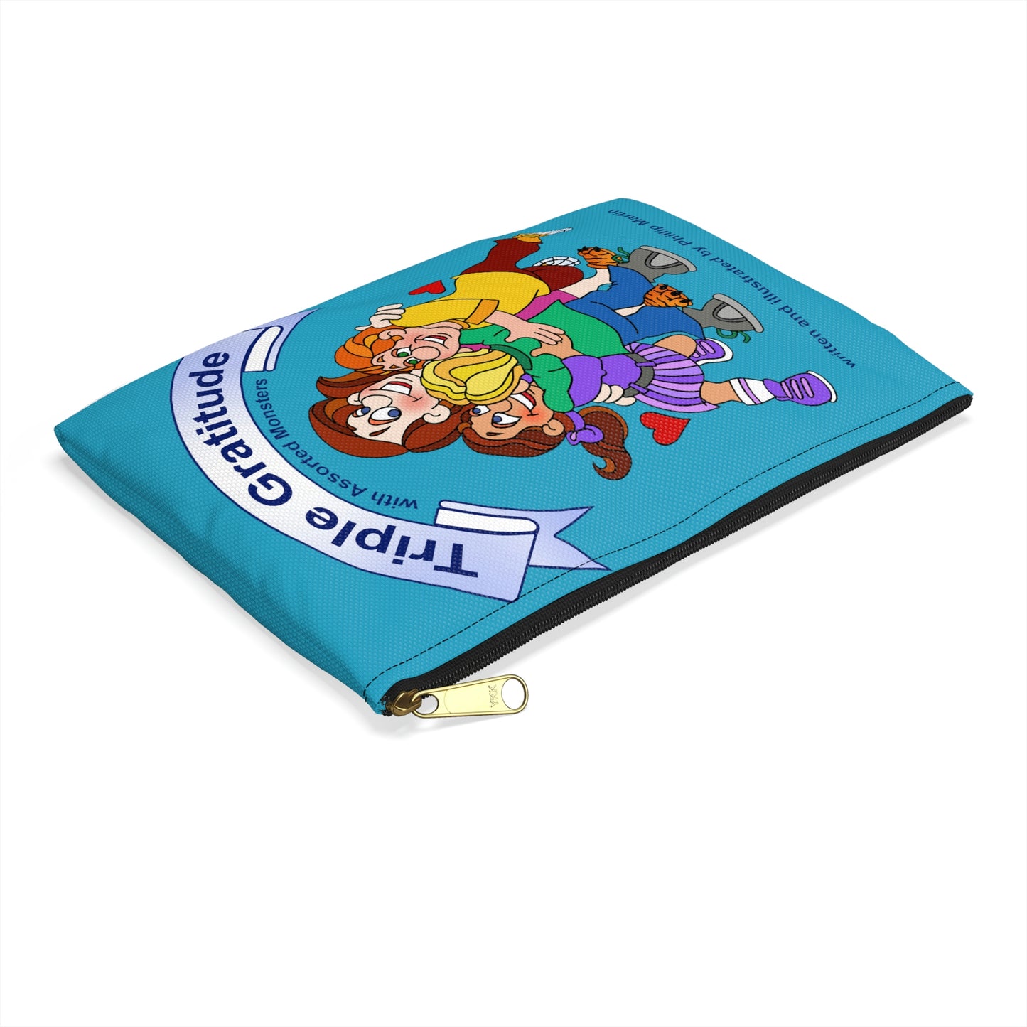Triple Gratitude with Assorted Monsters Accessory Pouch