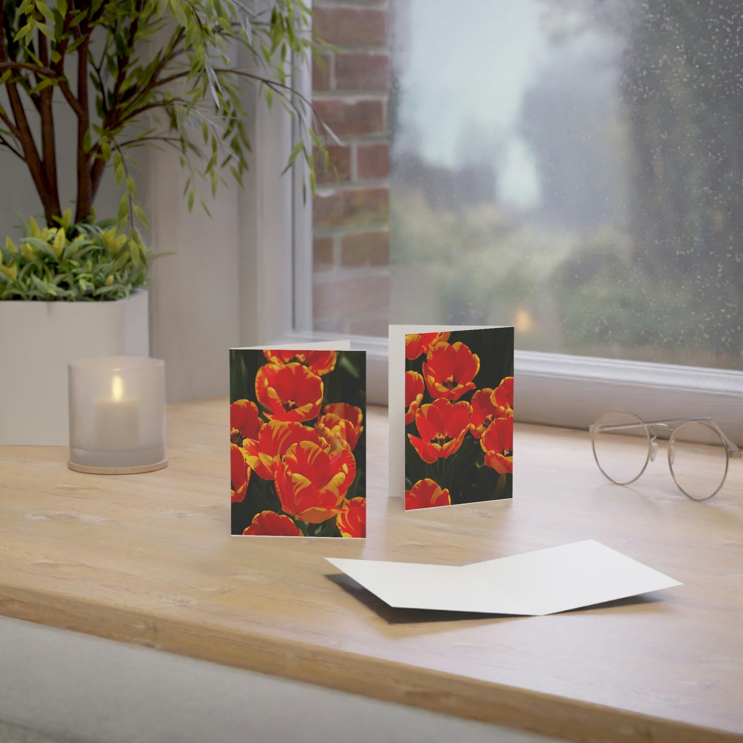 Flowers 19 Greeting Cards (1, 10, 30, and 50pcs)