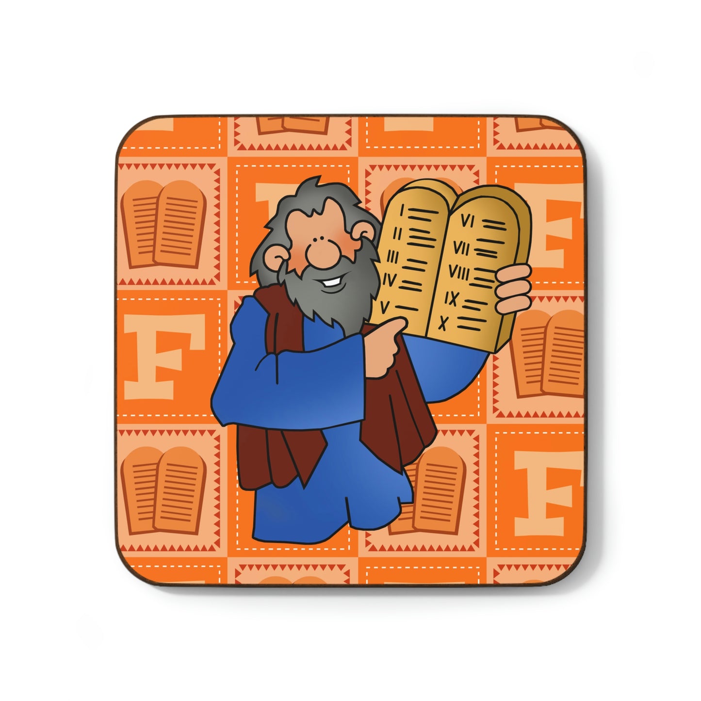 The Bible as Simple as ABC F Hardboard Back Coaster