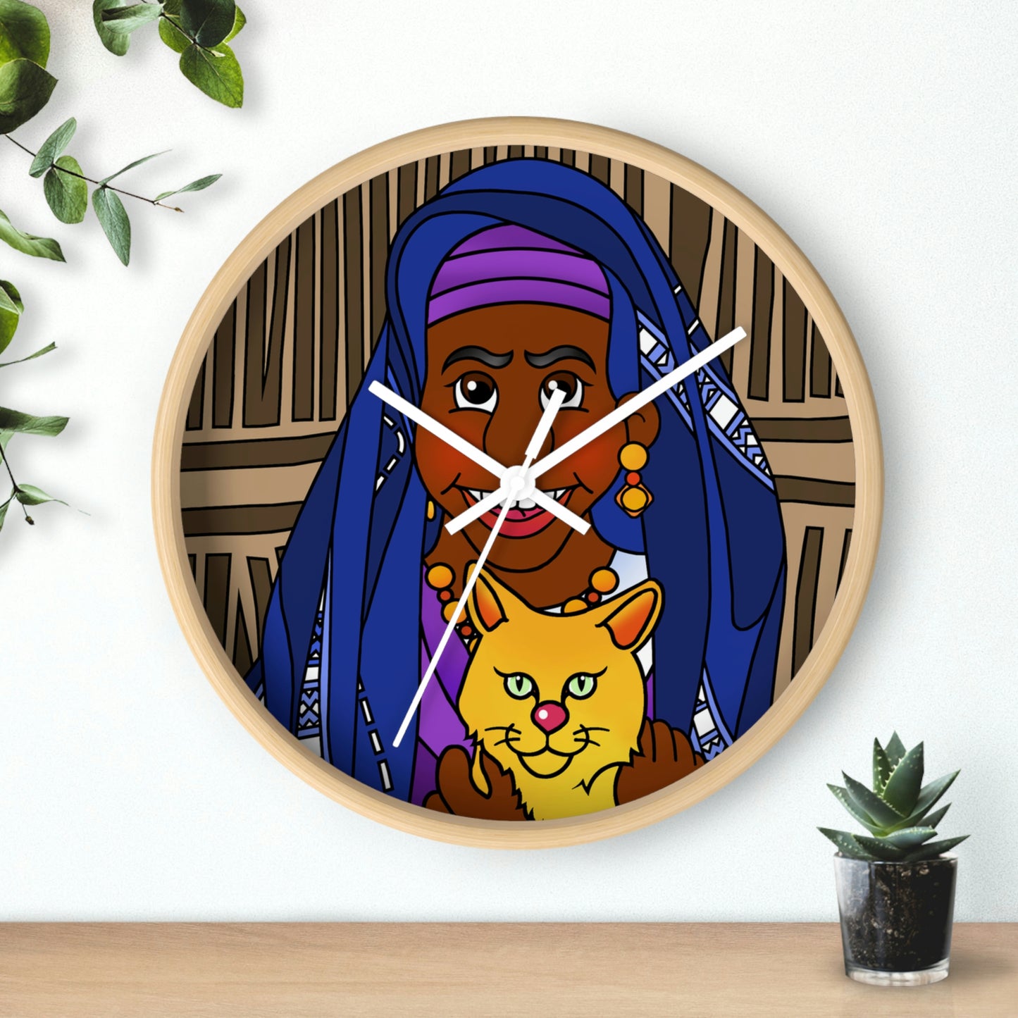 The Kitty Cat Cried Wall clock