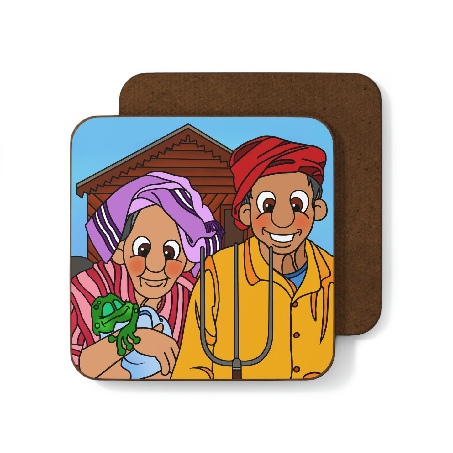 The Frog Princess Hardboard Back Coaster