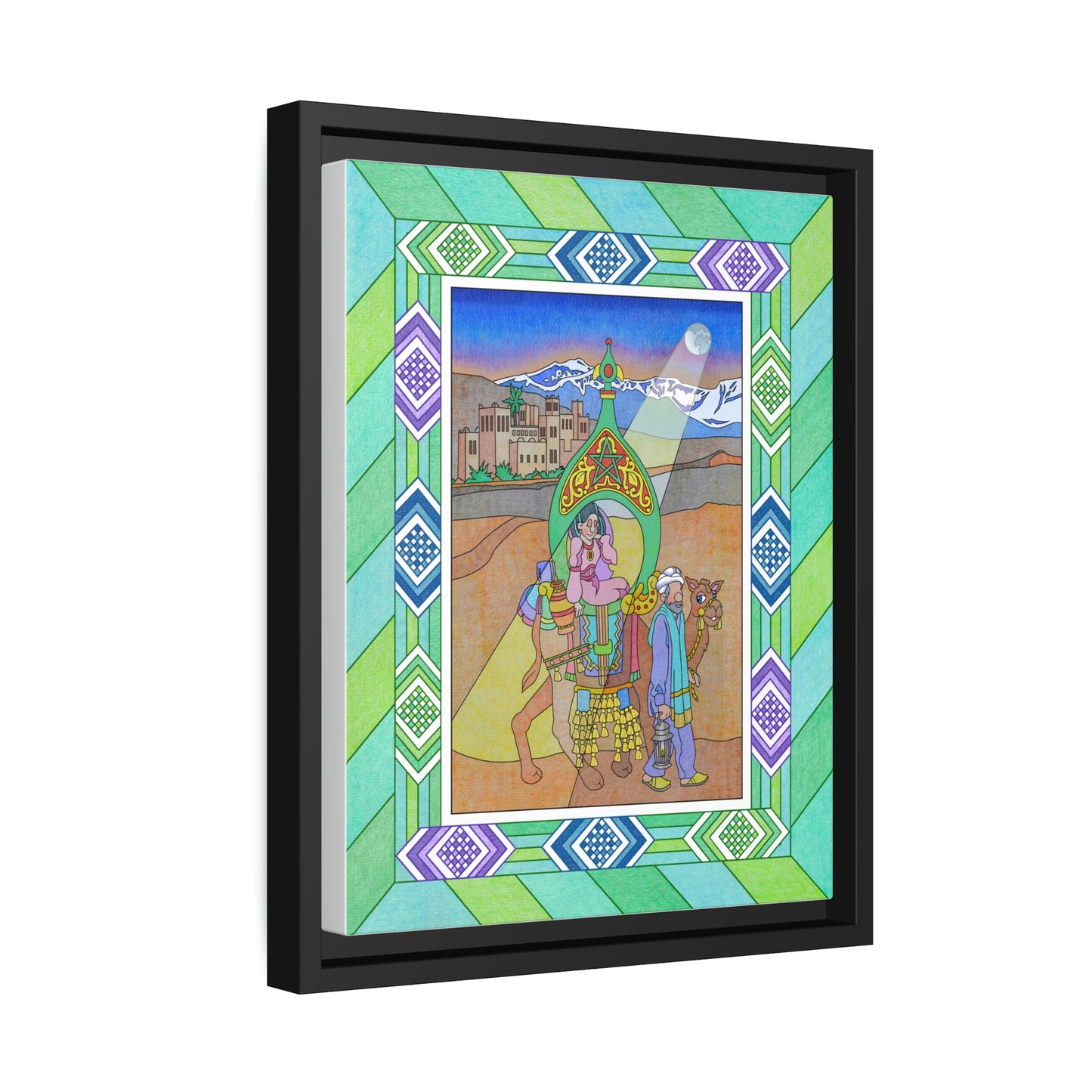 The Stone at the Door! Matte Canvas, Black Frame