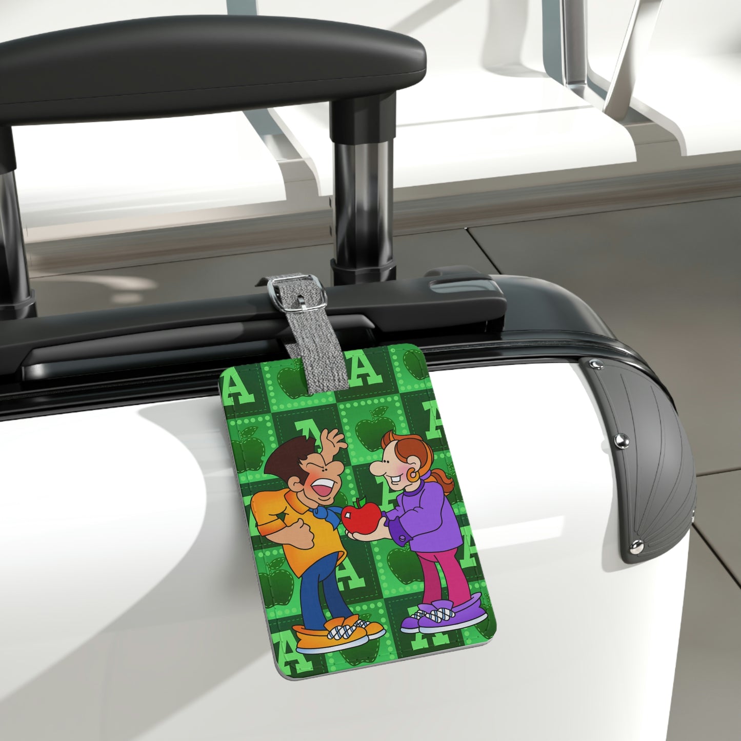 The Bible as Simple as ABC A Saffiano Polyester Luggage Tag, Rectangle