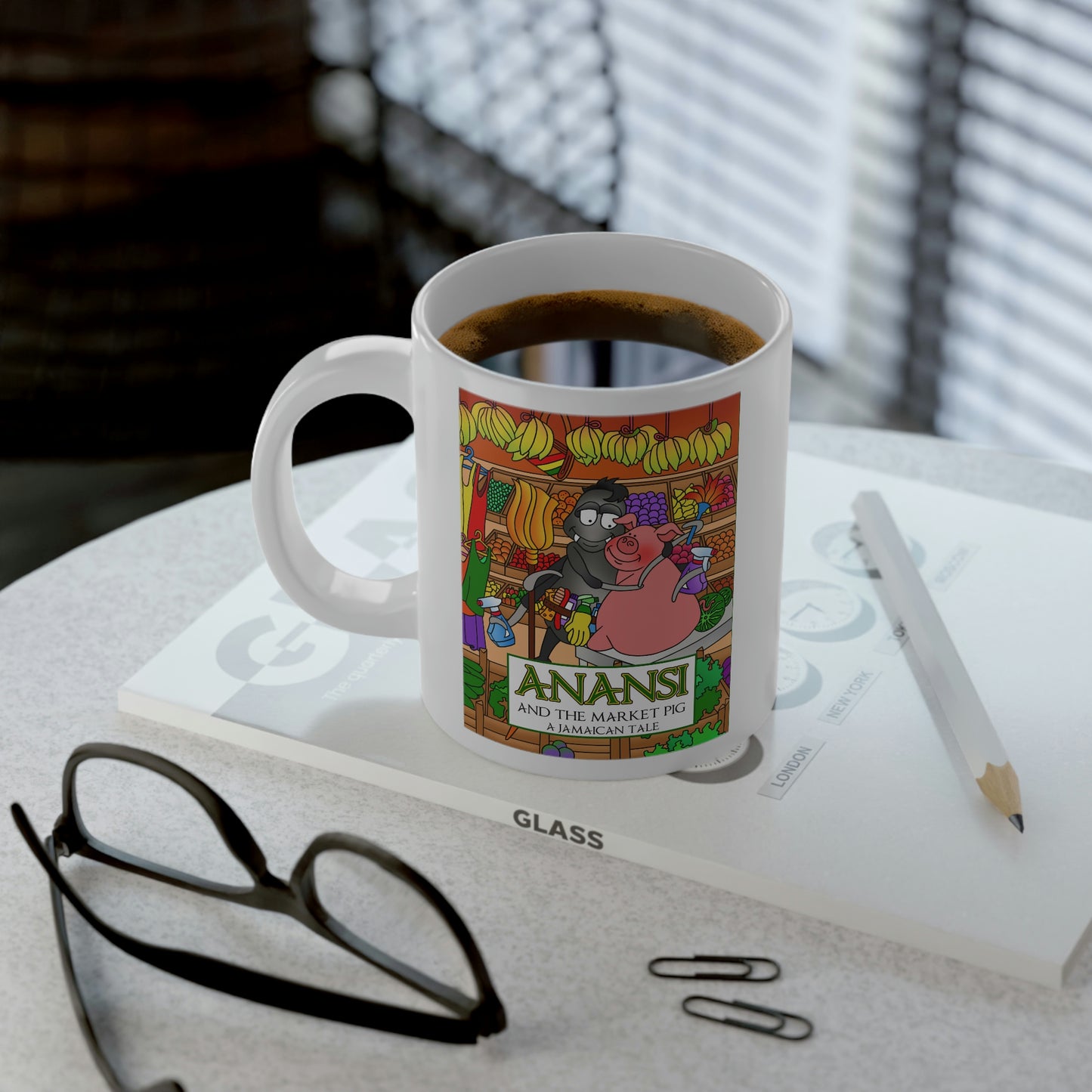 Anansi and the Market Pig Jumbo Mug, 20oz