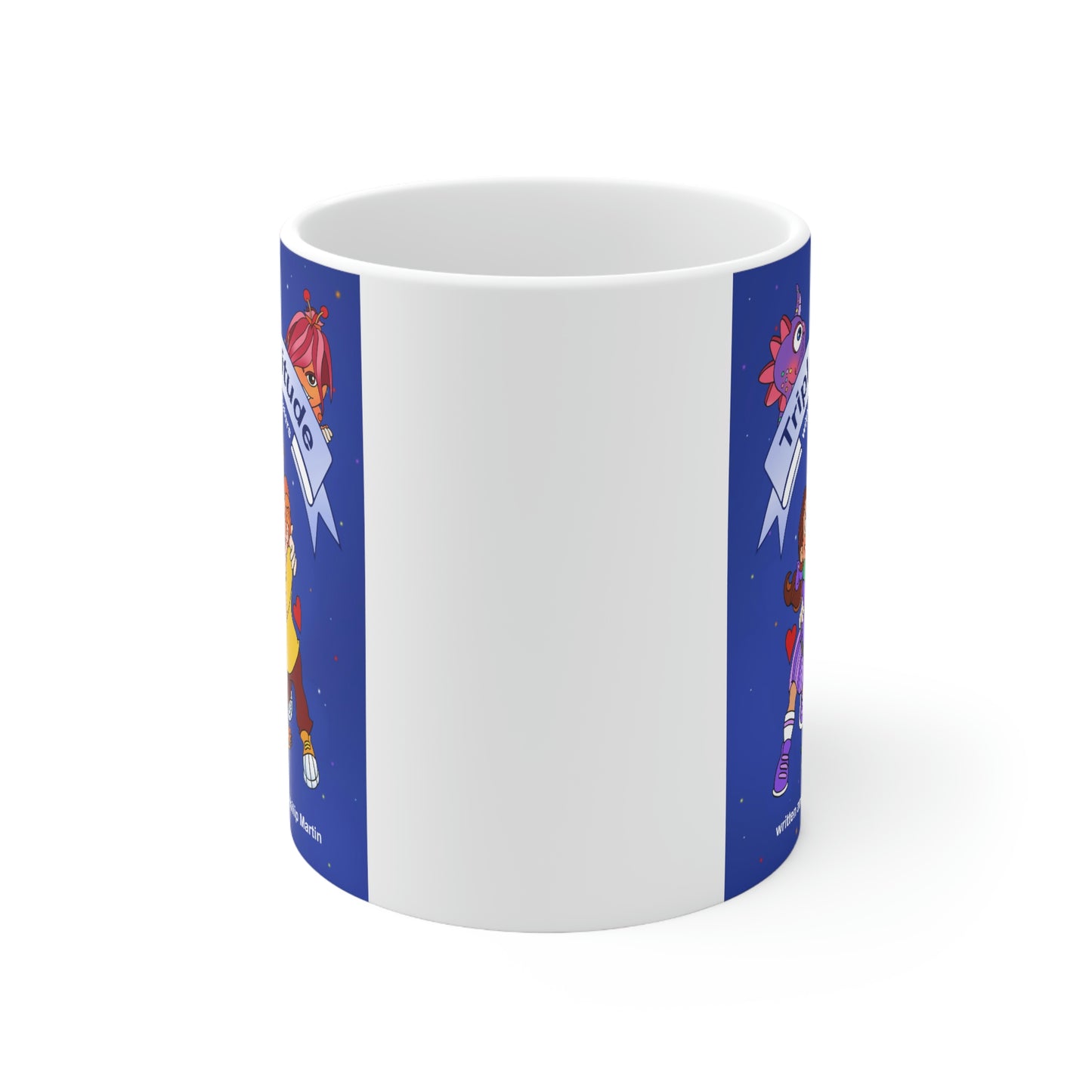 Triple Gratitude with Assorted Monsters Ceramic Mug 11oz