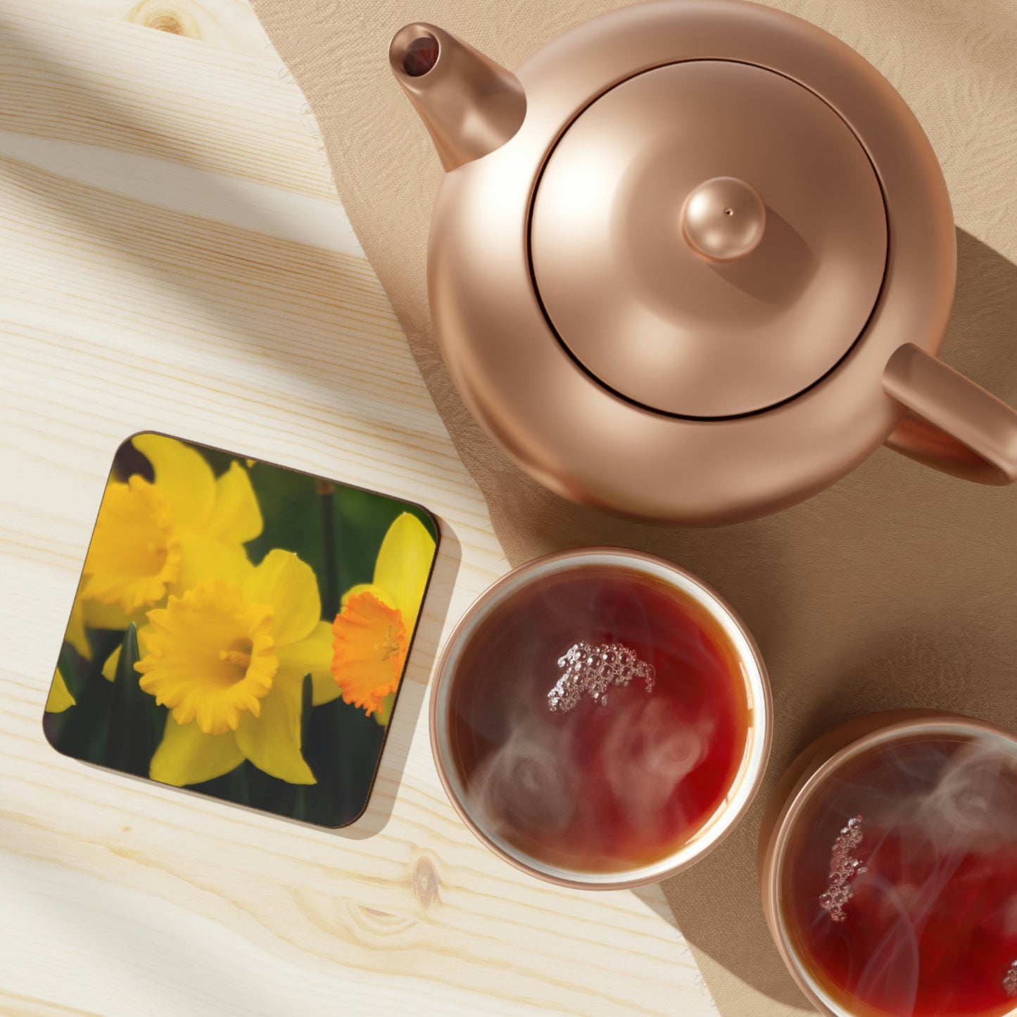Flowers 10 Hardboard Back Coaster