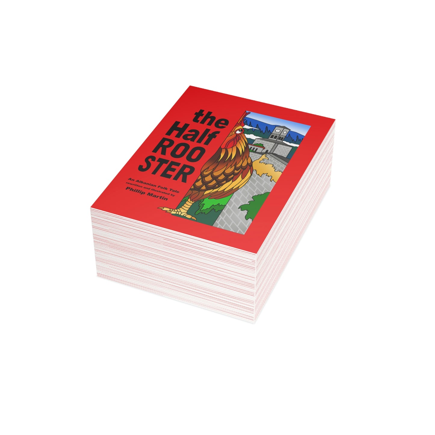 The Half Rooster Greeting Cards (1, 10, 30, and 50pcs)
