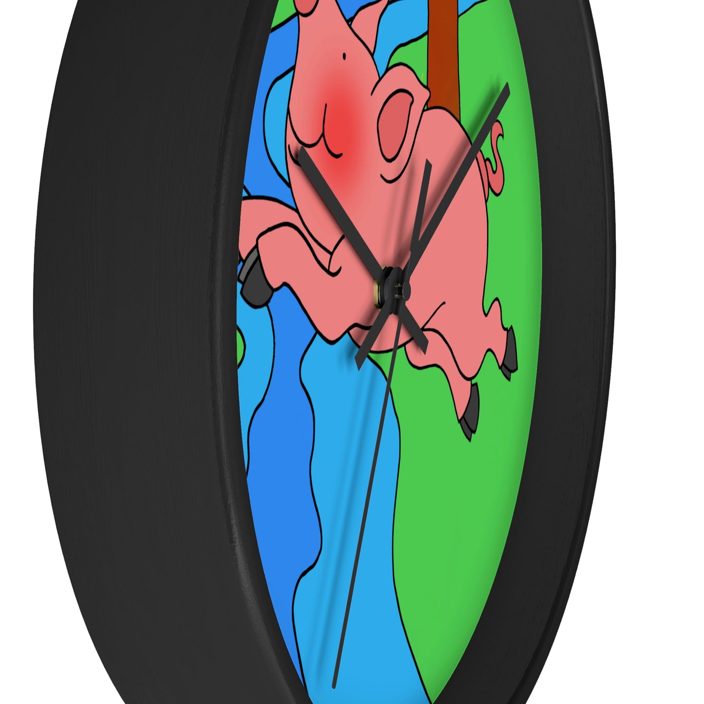 Anansi and the Market Pig! Wall clock