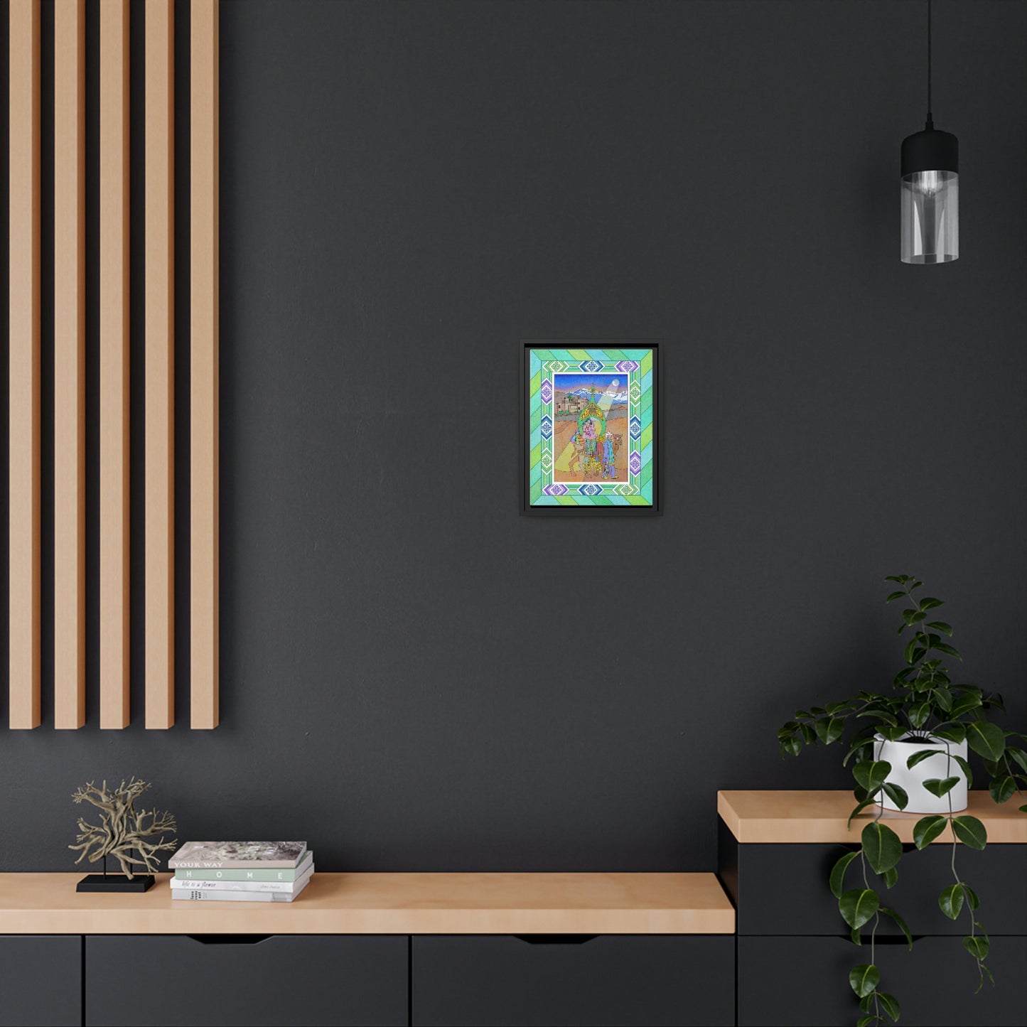 The Stone at the Door! Matte Canvas, Black Frame