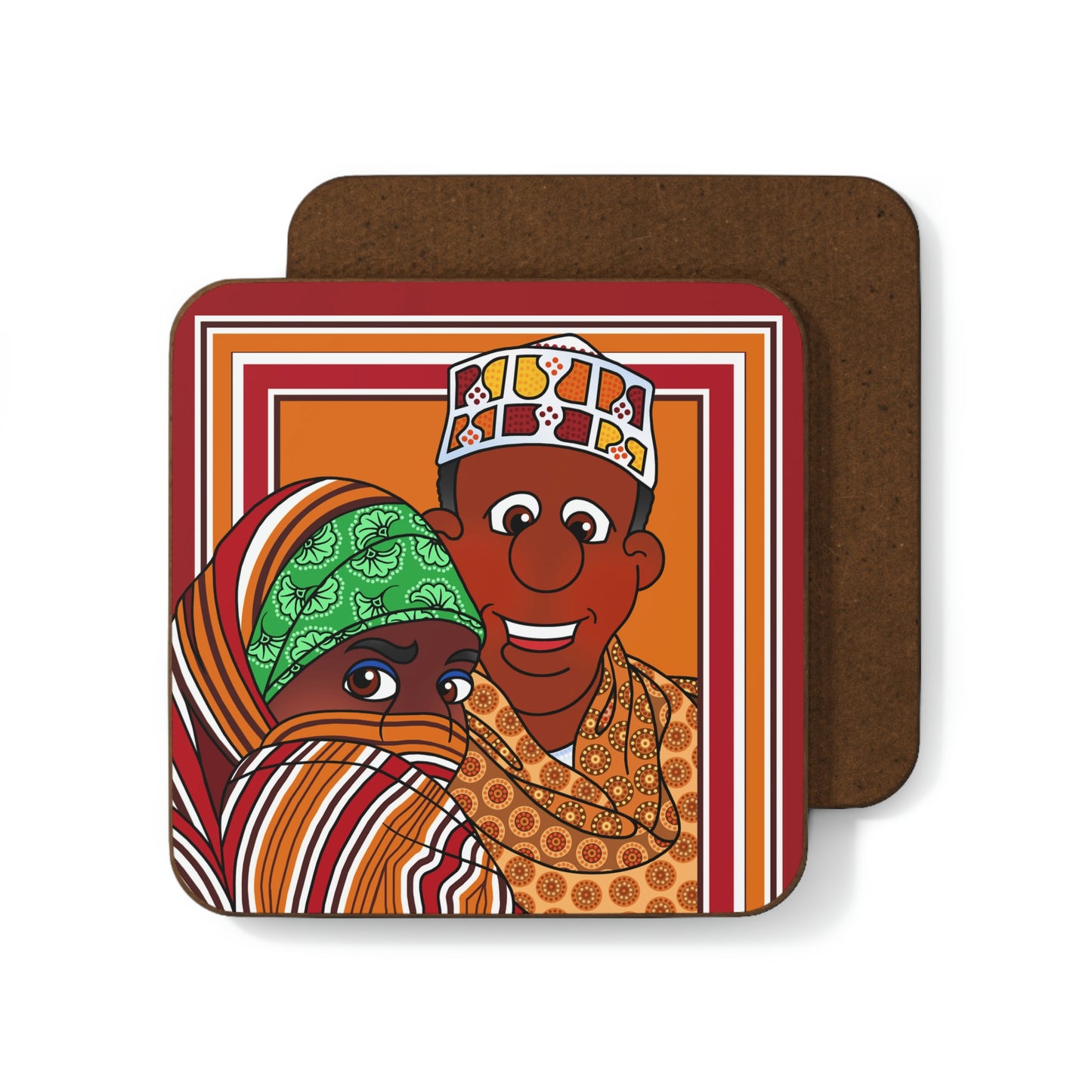 The Kitty Cat Cried! Hardboard Back Coaster