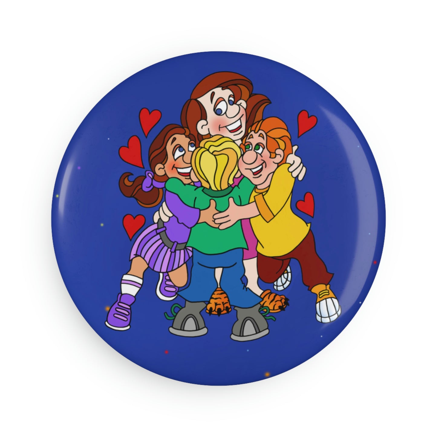Triple Gratitude with Assorted Monsters Button Magnet, Round (1 & 10 pcs)