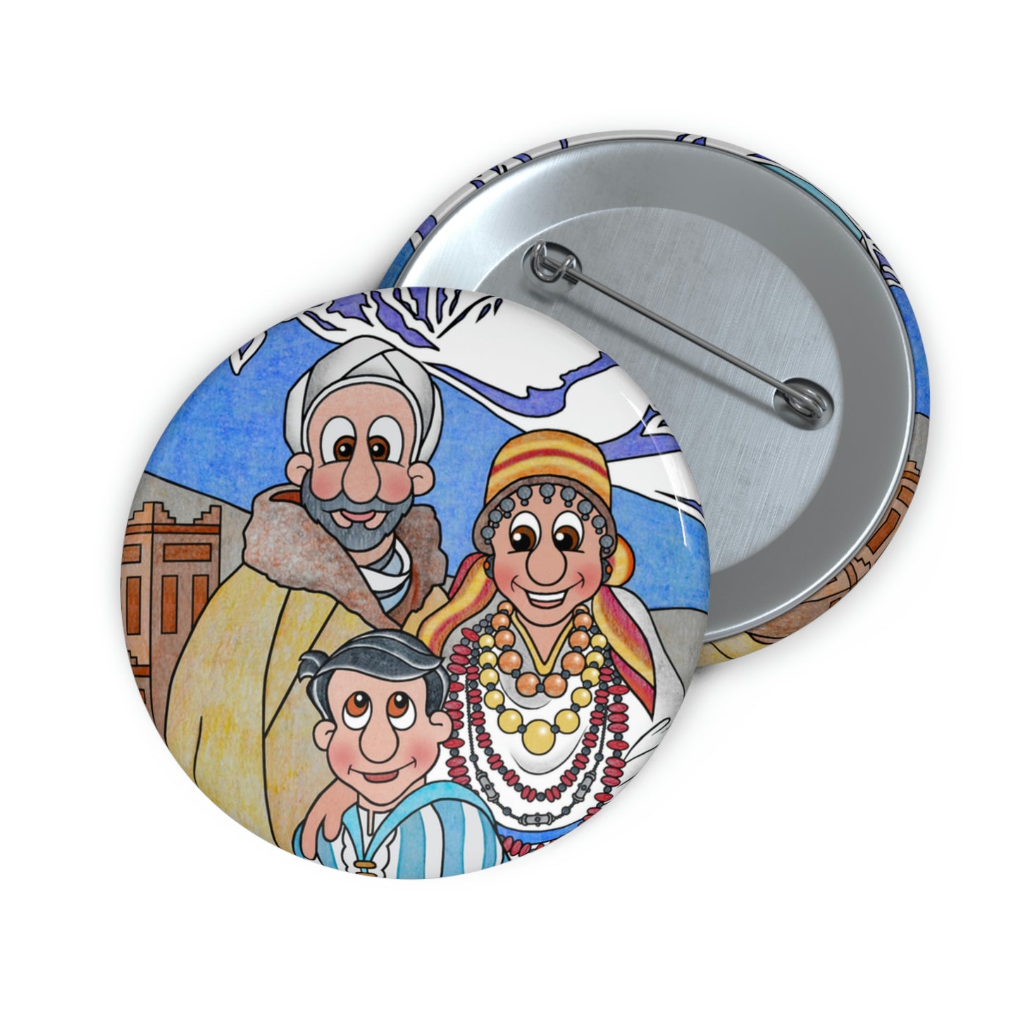 The Stone at the Door Custom Pin Buttons