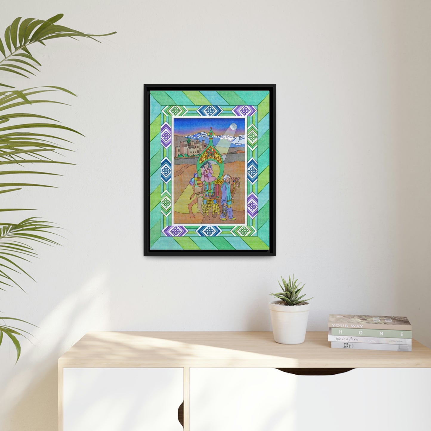The Stone at the Door! Matte Canvas, Black Frame