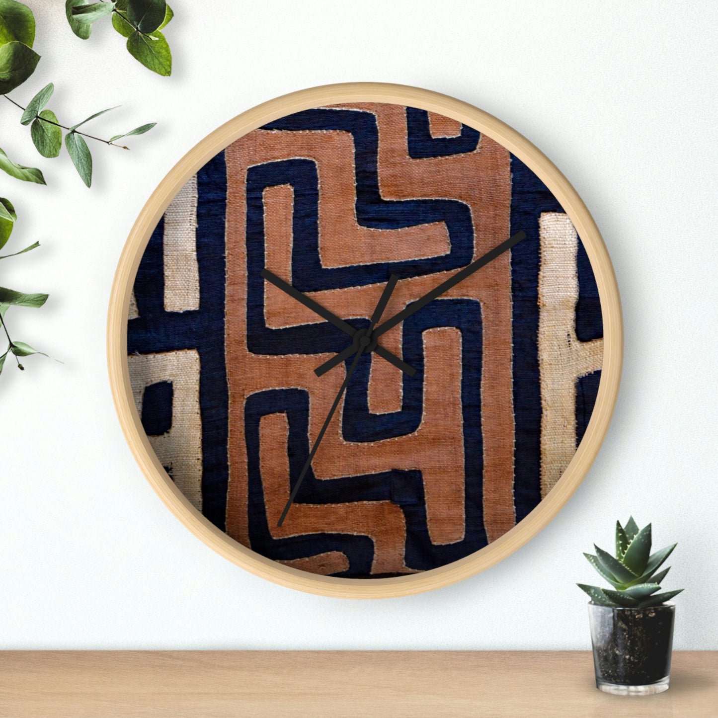 A Show of Hands Fabric Wall Clock