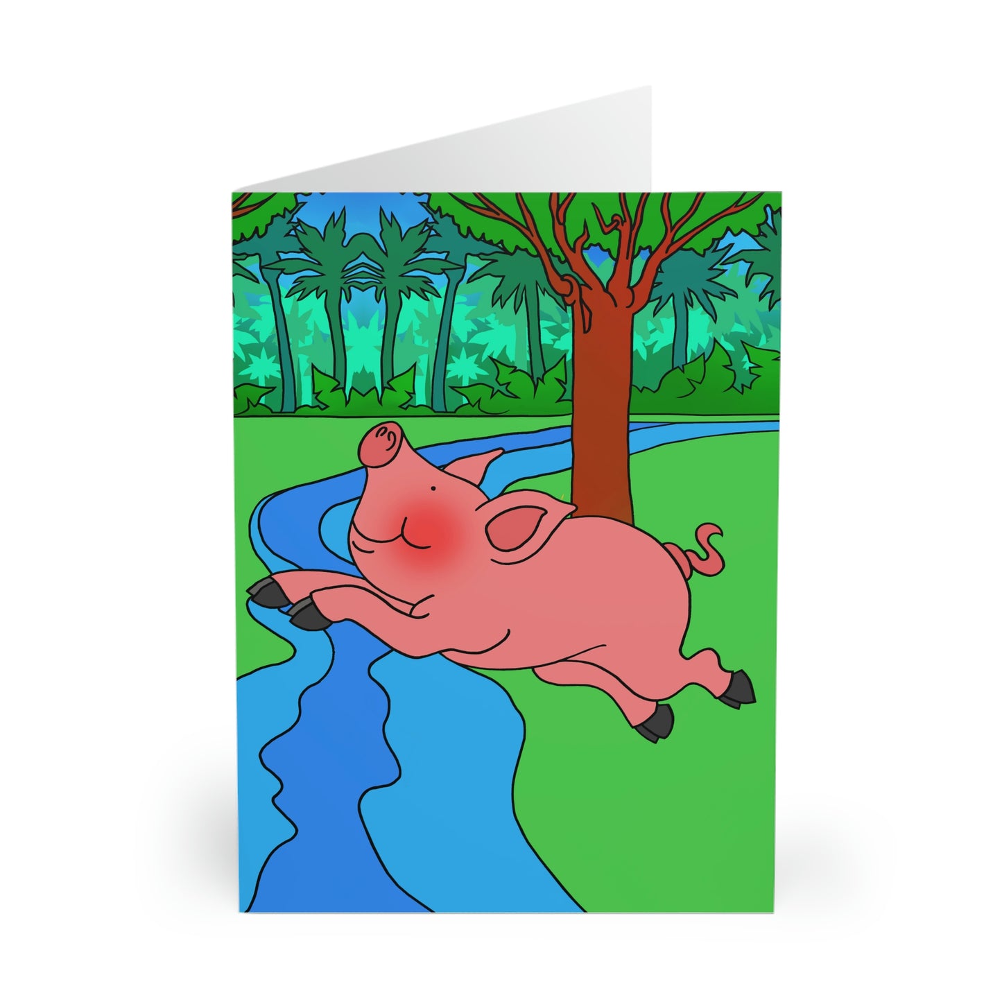 Anansi and the Market Pig! Greeting Cards (5 Pack)