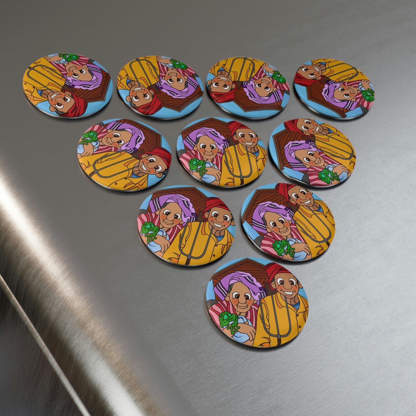 The Frog Princess Button Magnet, Round (1 & 10 pcs)