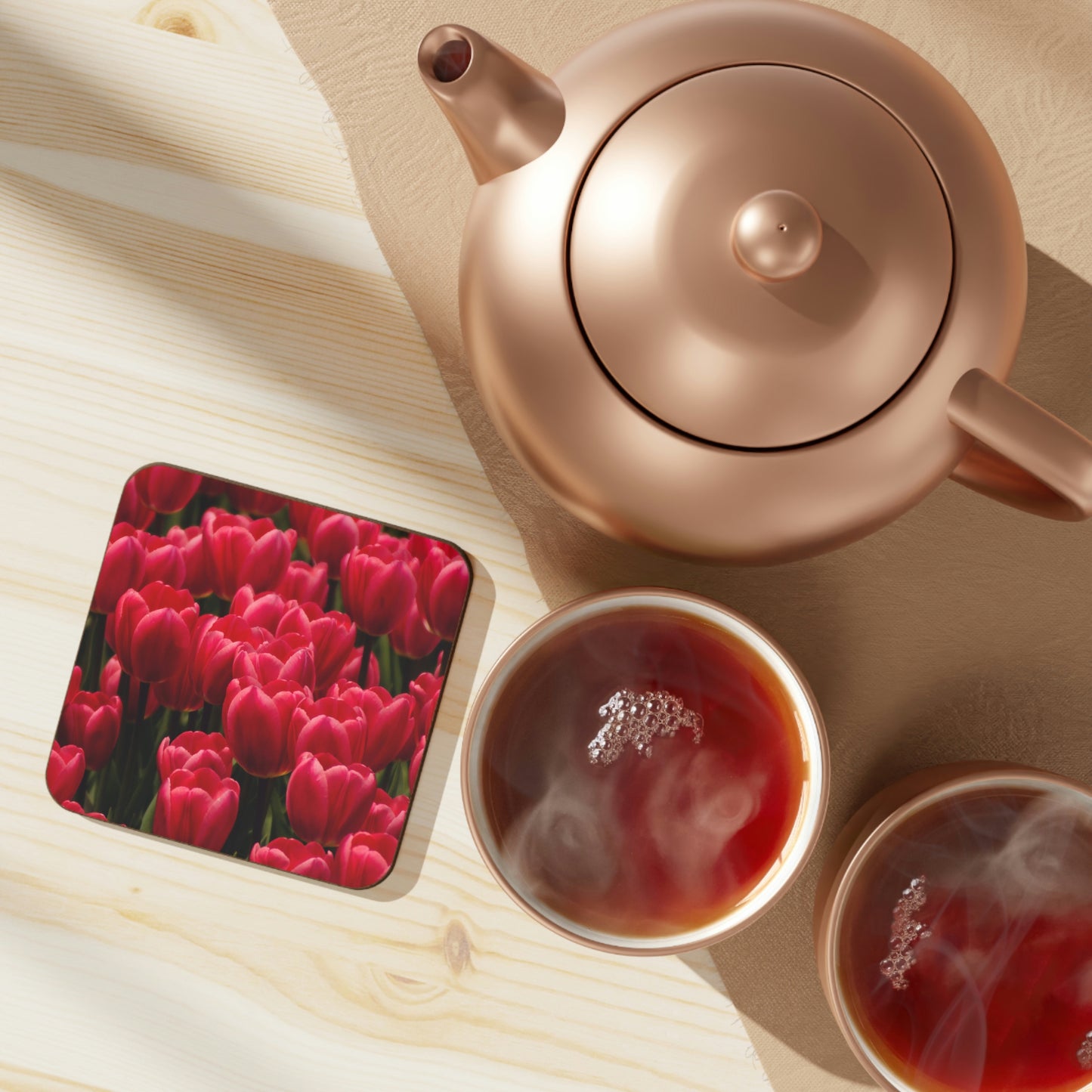 Flowers 15 Hardboard Back Coaster