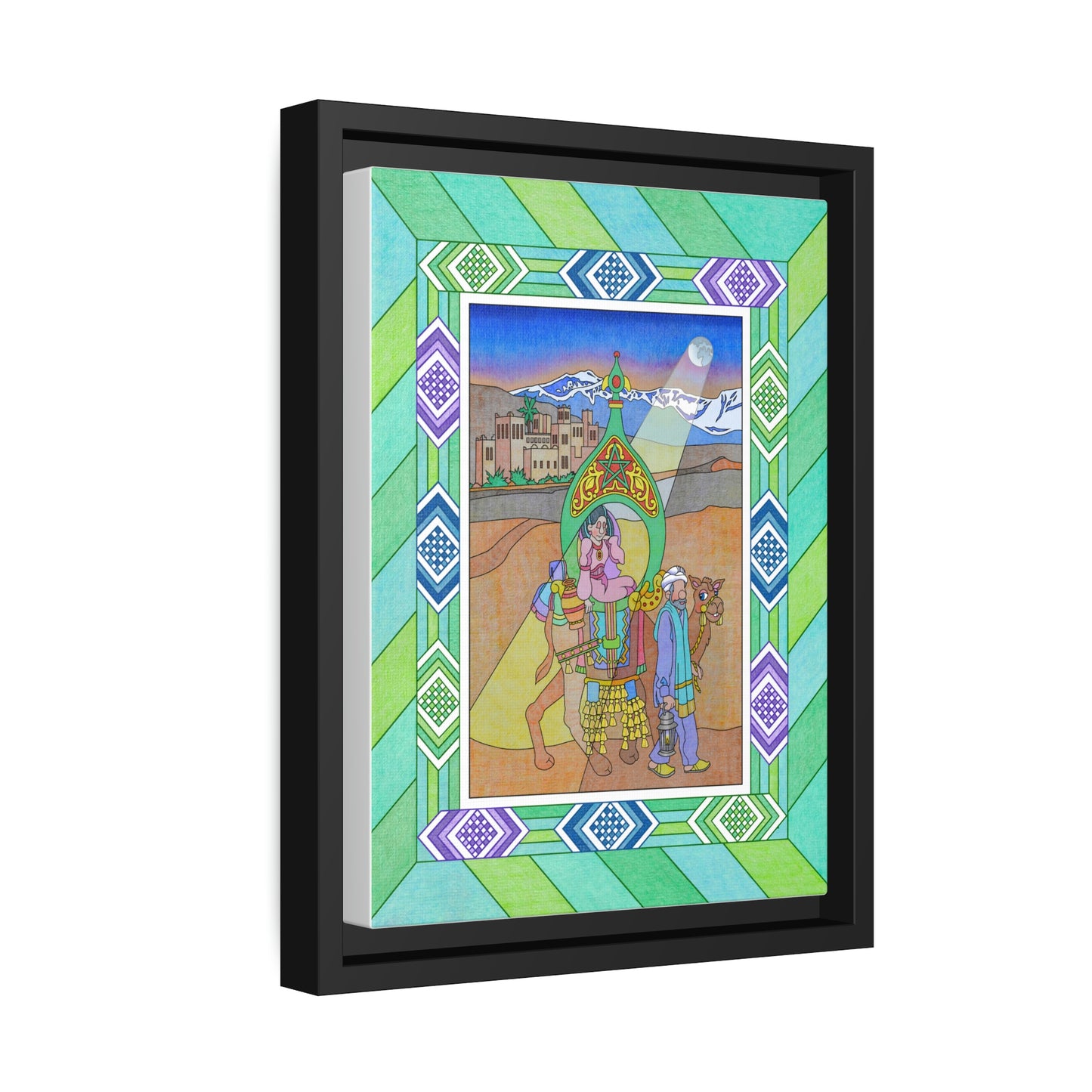 The Stone at the Door! Matte Canvas, Black Frame