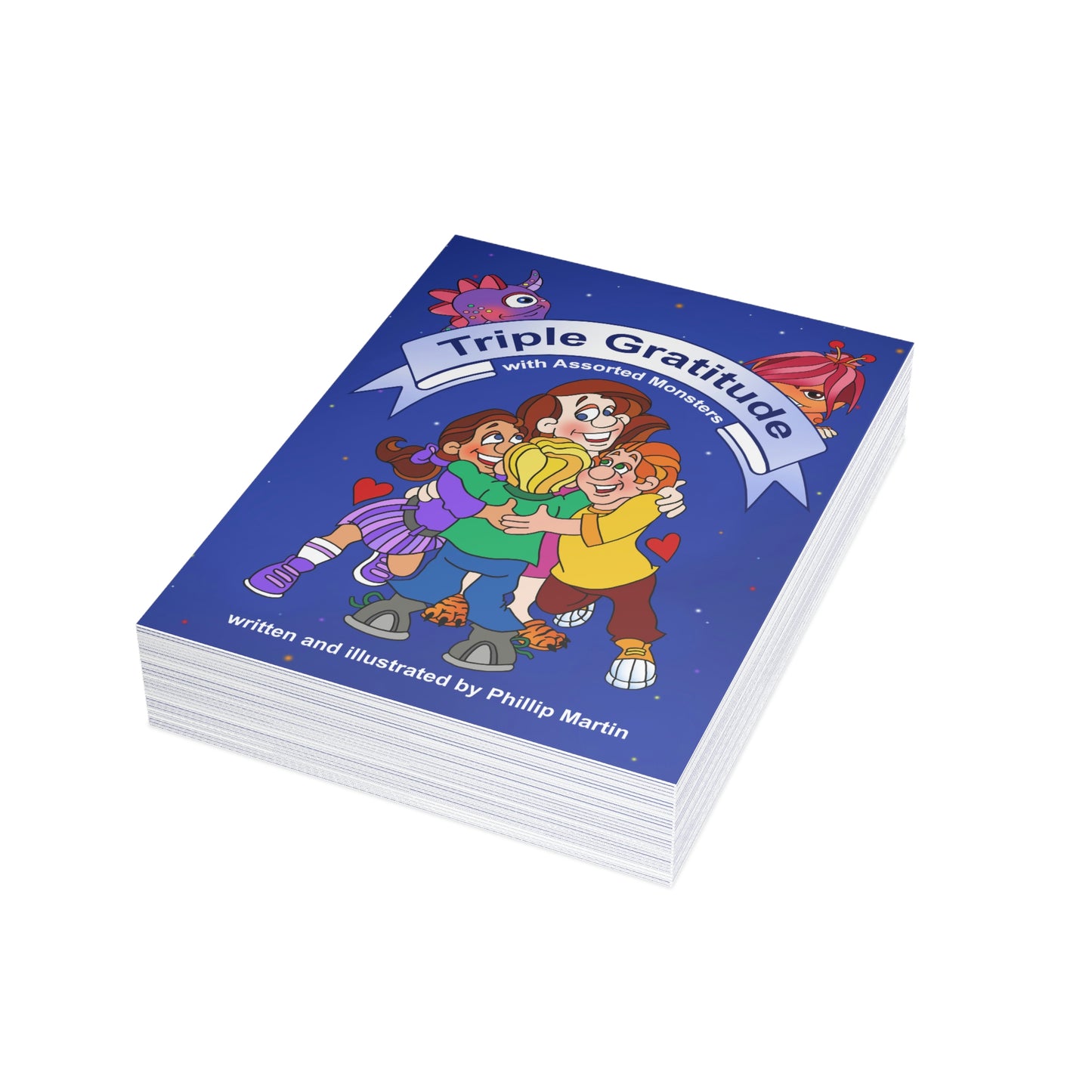 Triple Gratitude with Assorted Monsters Greeting Card Bundles (envelopes not included)