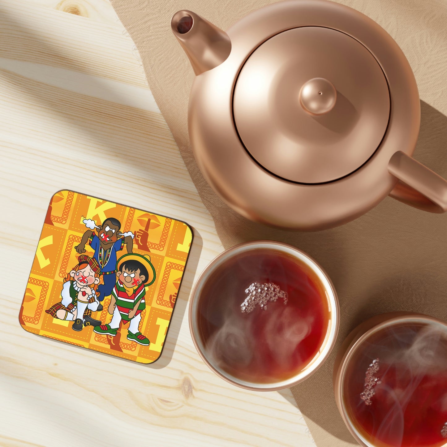 The Bible as Simple as ABC K Hardboard Back Coaster