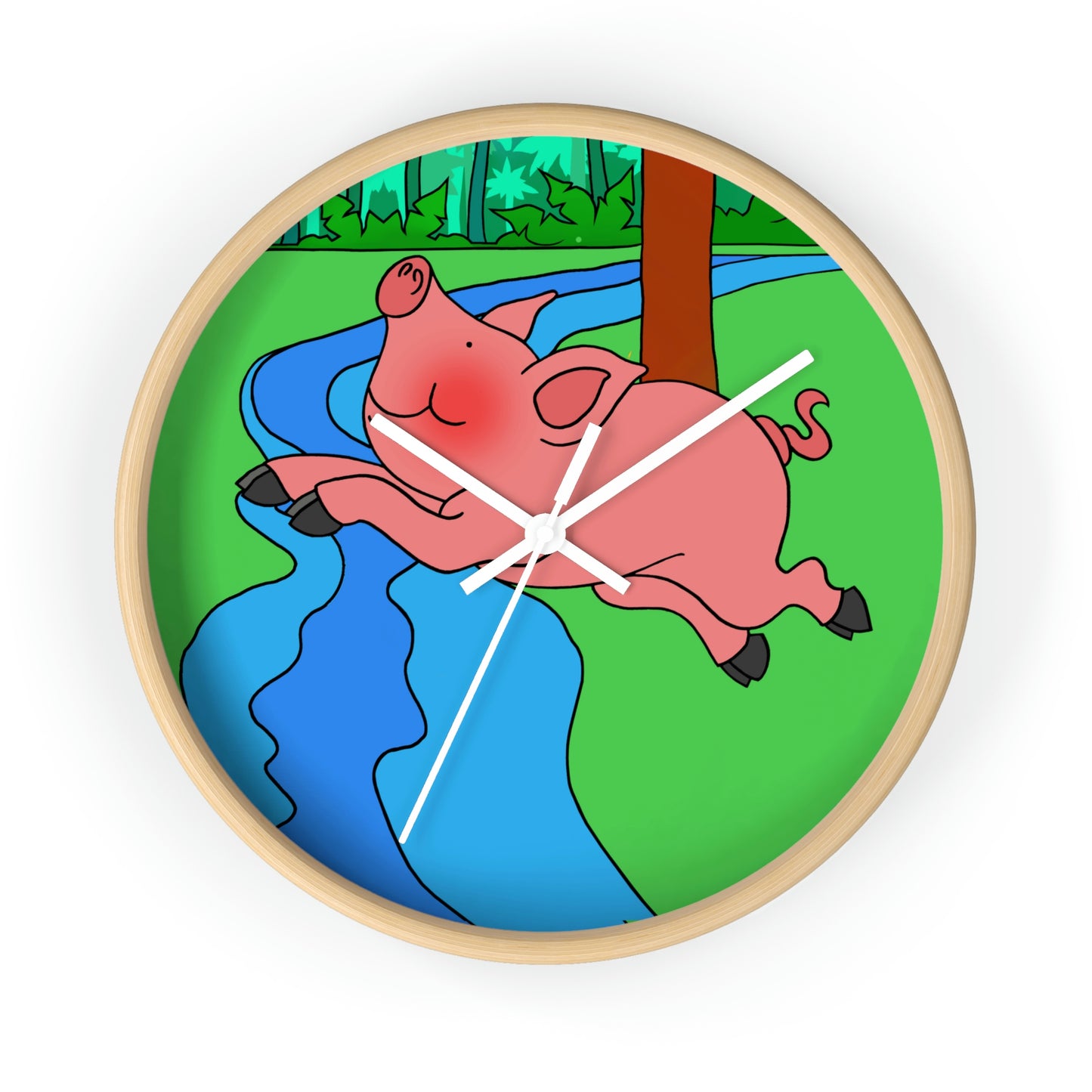 Anansi and the Market Pig! Wall clock
