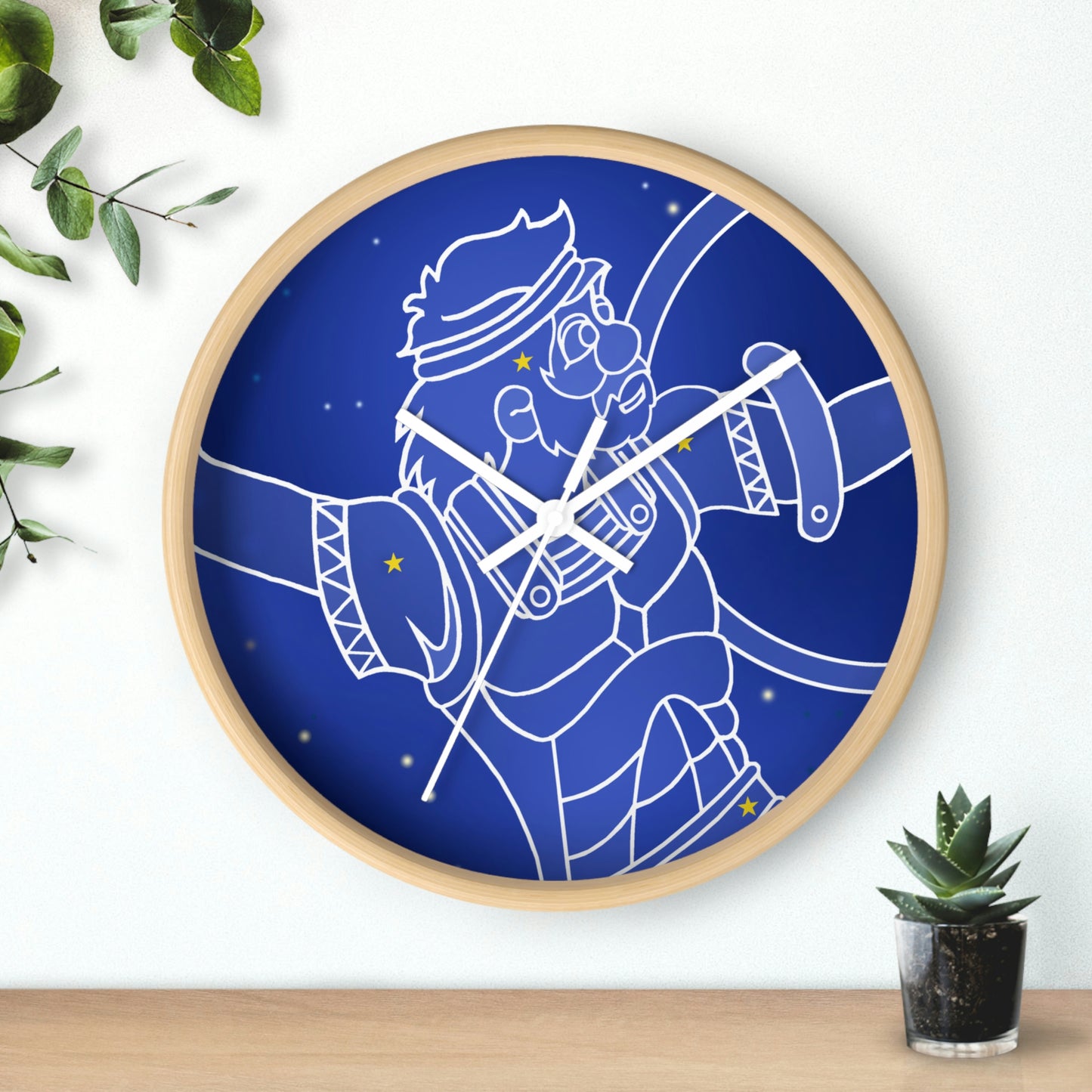 Triple Gratitude with Assorted Monsters!! Wall clock