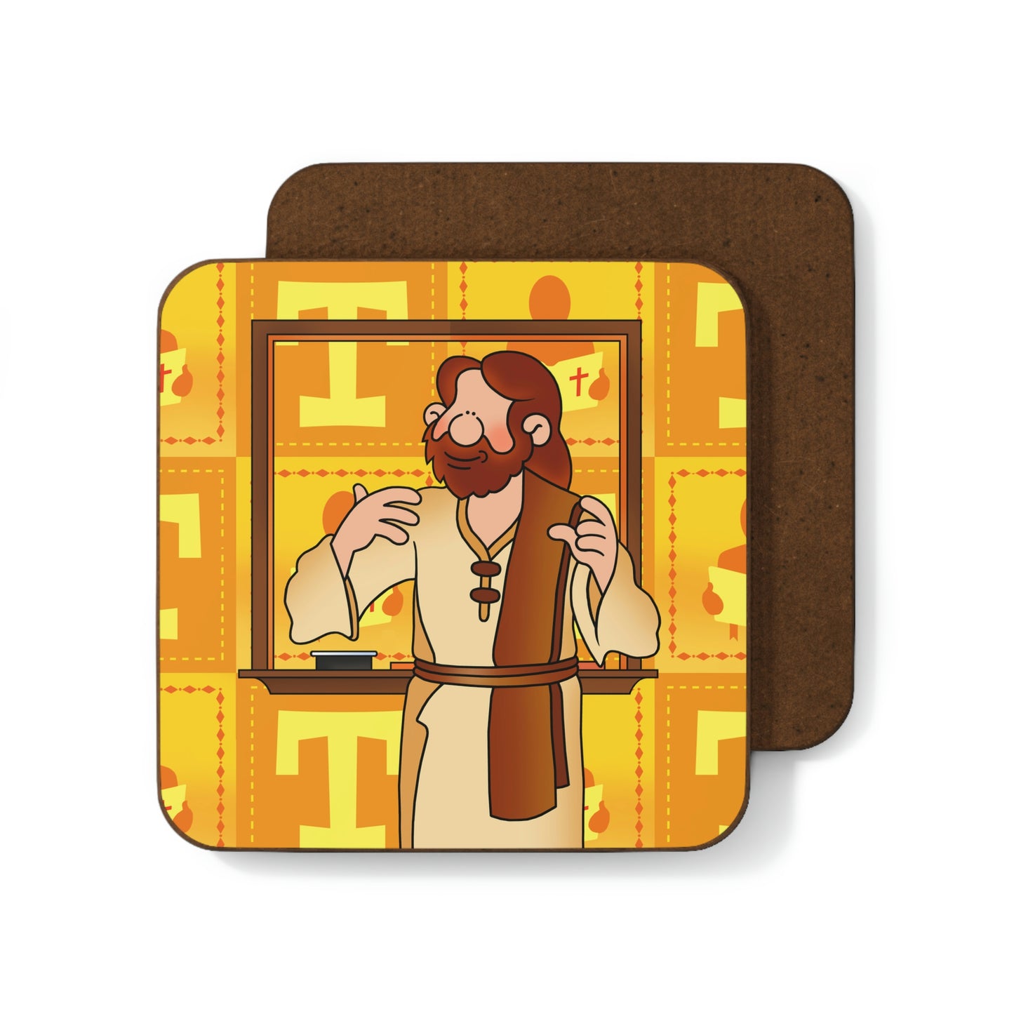 The Bible as Simple as ABC T Hardboard Back Coaster