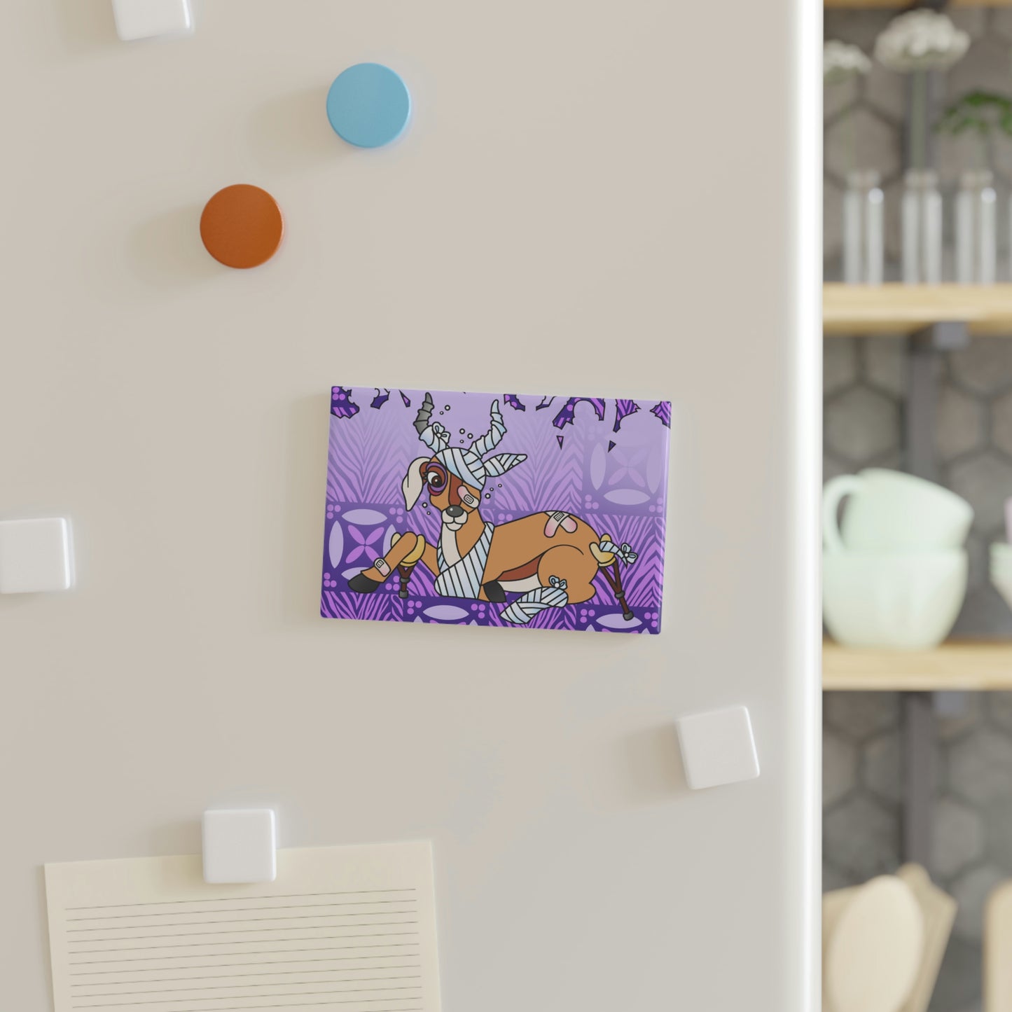 The Day that Goso Fell! Button Magnet, Rectangle (1 & 10 pcs)