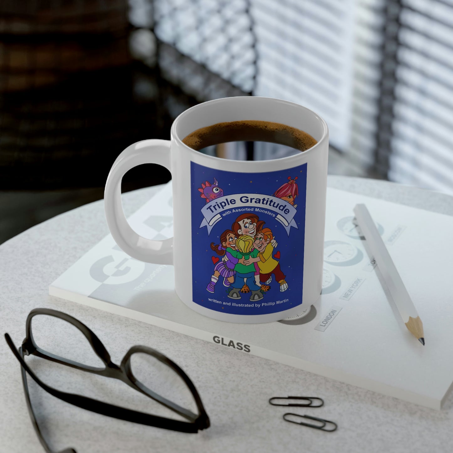 Triple Gratitude with Assorted Monsters Jumbo Mug, 20oz