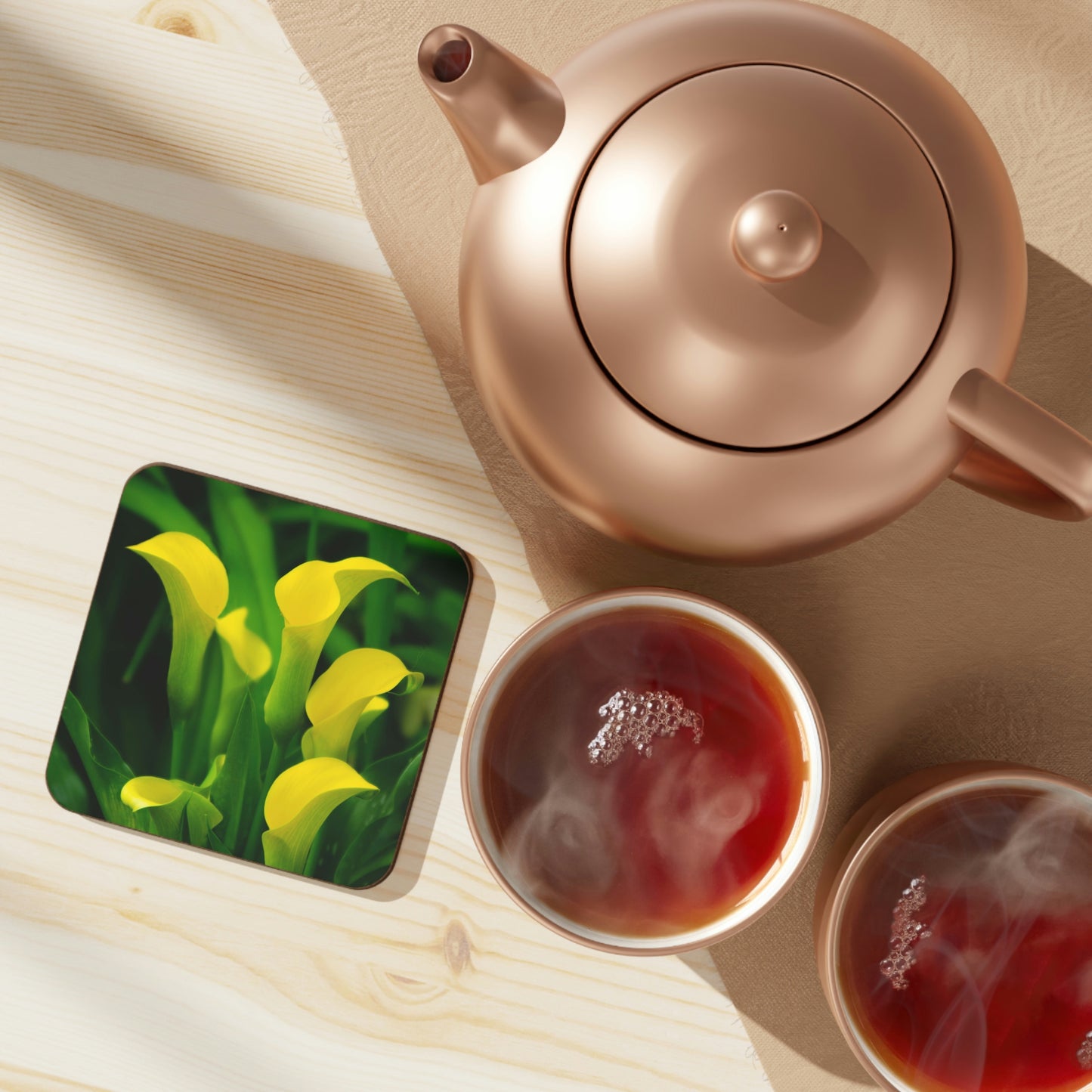 Flowers 33 Hardboard Back Coaster