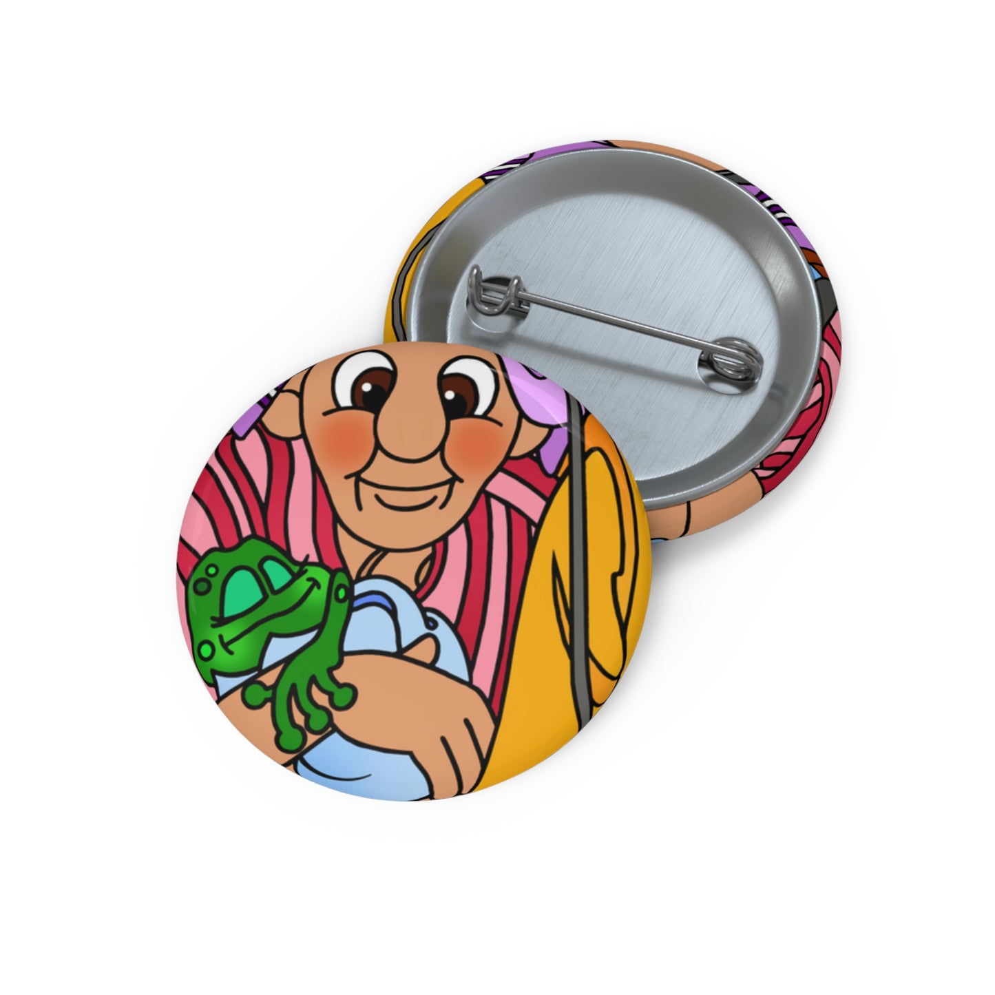 The Frog Princess Custom Pin Buttons