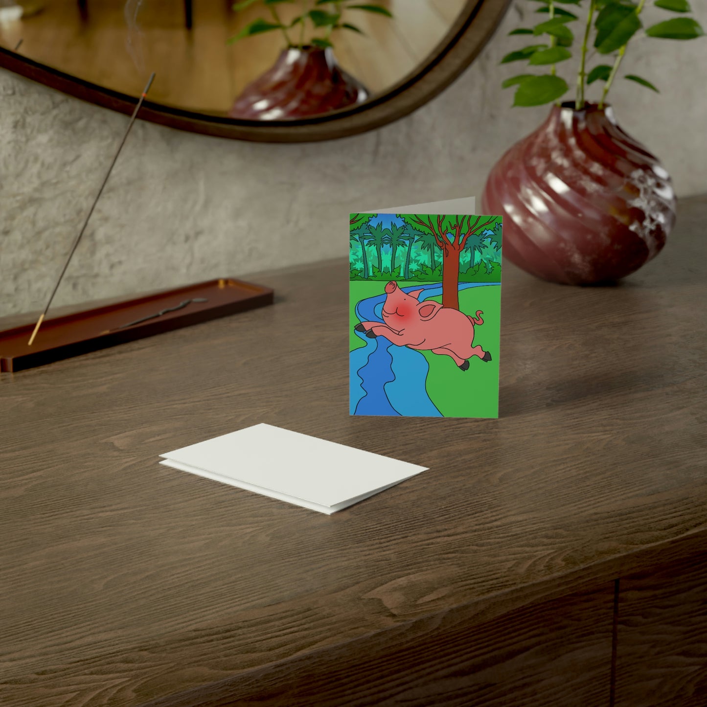 Anansi and the Market Pig! Greeting Cards (1, 10, 30, and 50pcs)