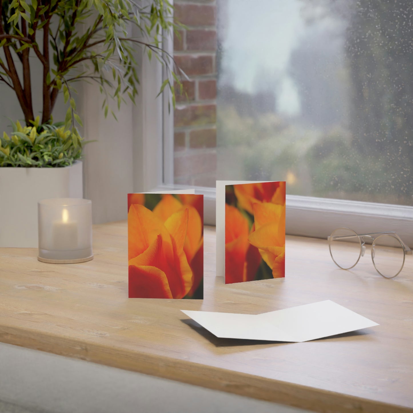 Flowers 15 Greeting Cards (1, 10, 30, and 50pcs)