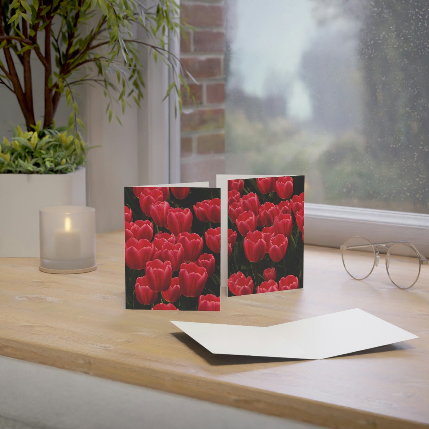 Flowers 24 Greeting Cards (1, 10, 30, and 50pcs)