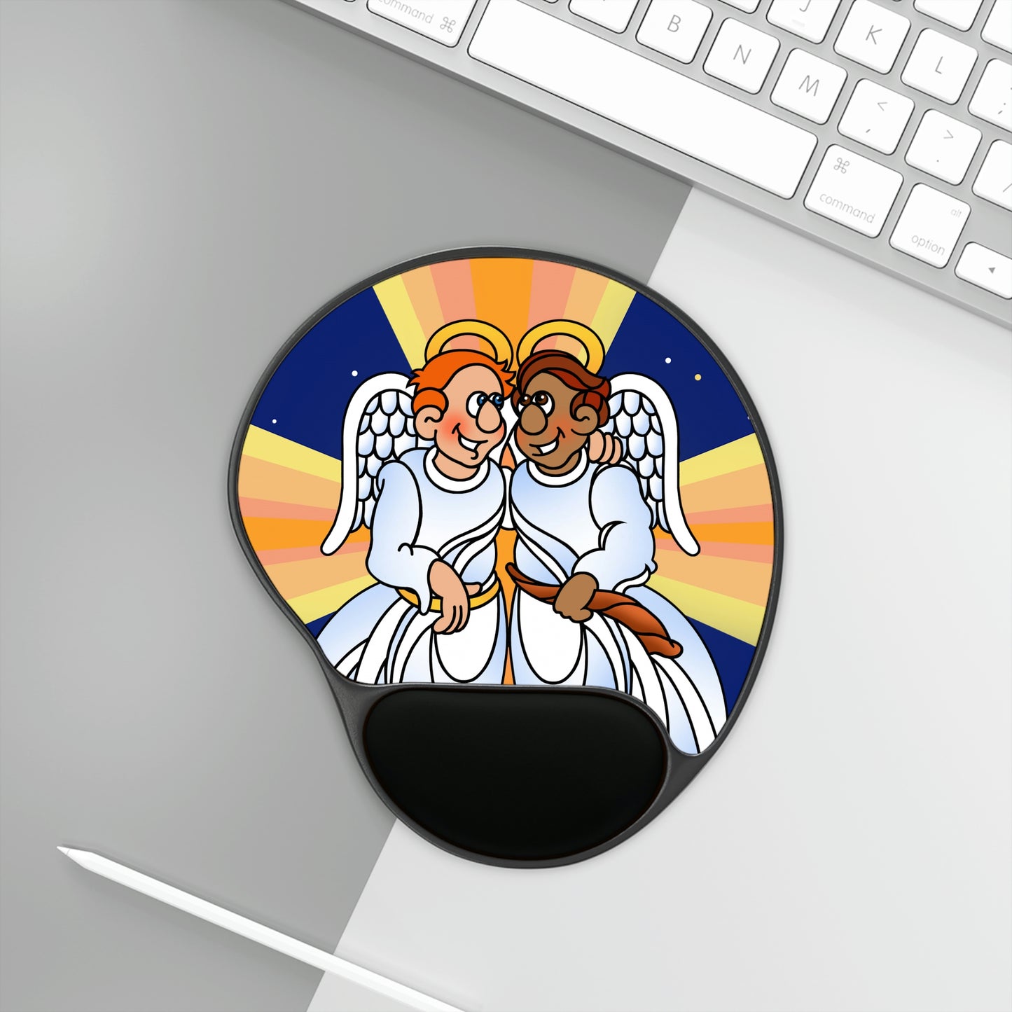 Hark and Harold Angel Sing Mouse Pad With Wrist Rest