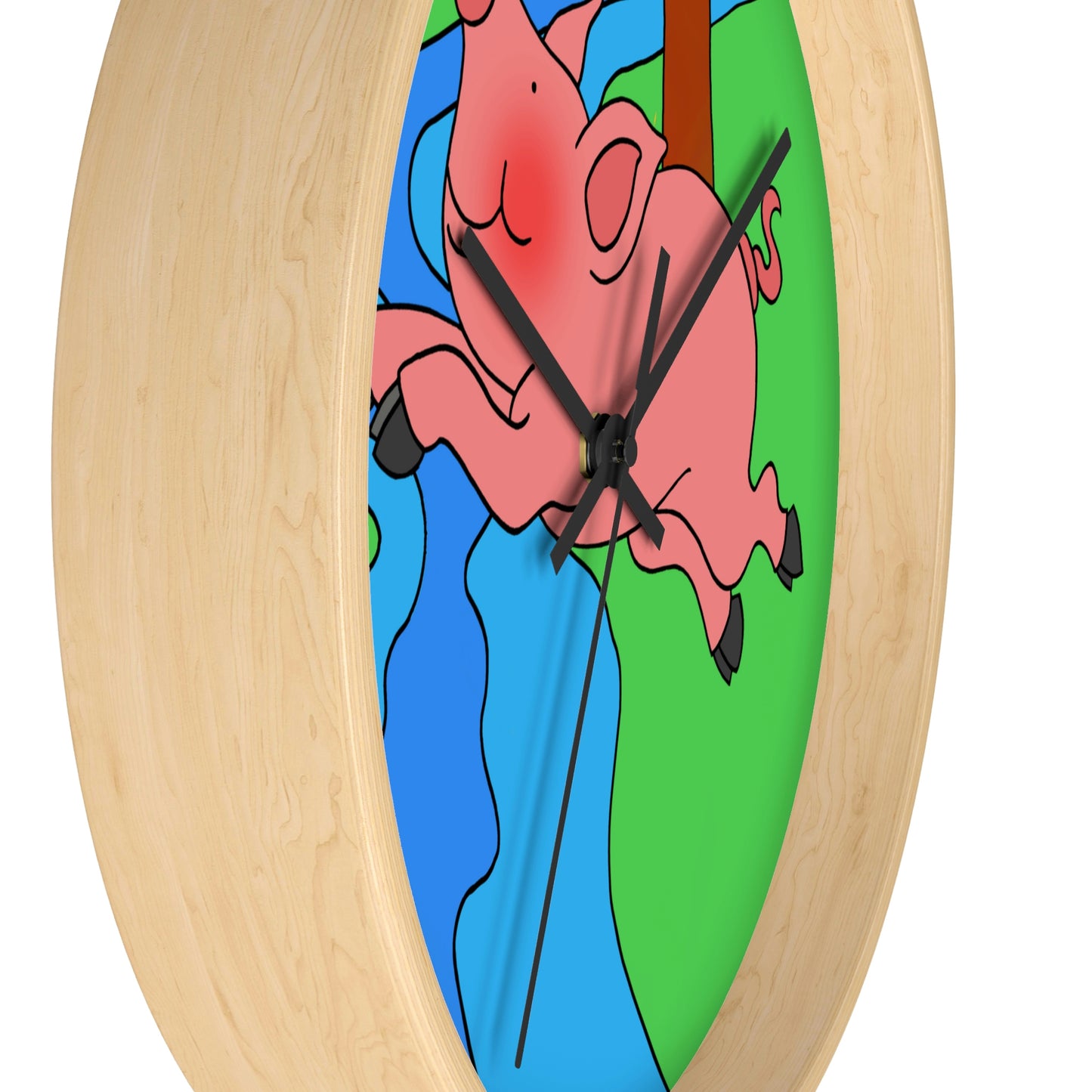 Anansi and the Market Pig! Wall clock