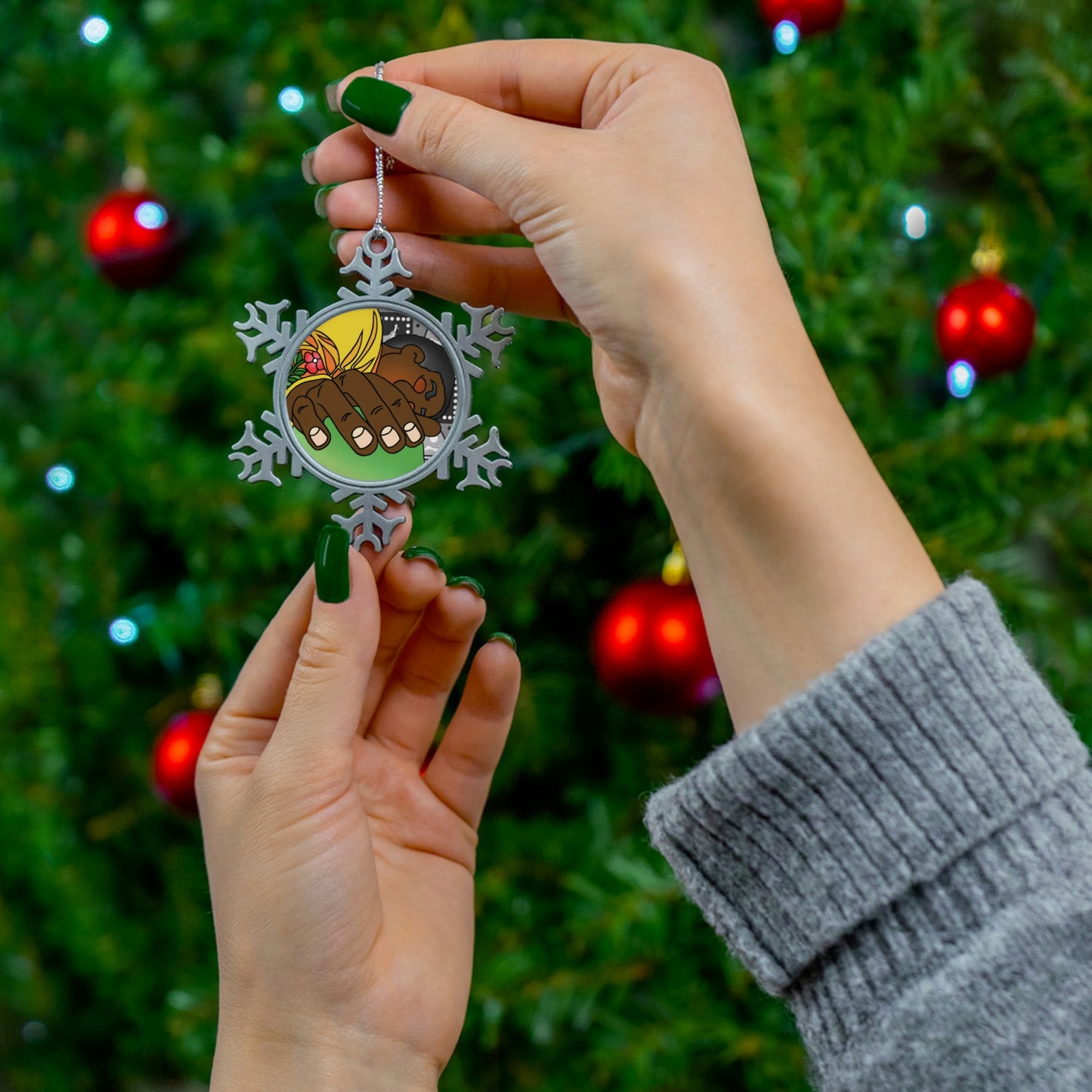The Day that Goso Fell Pewter Snowflake Ornament