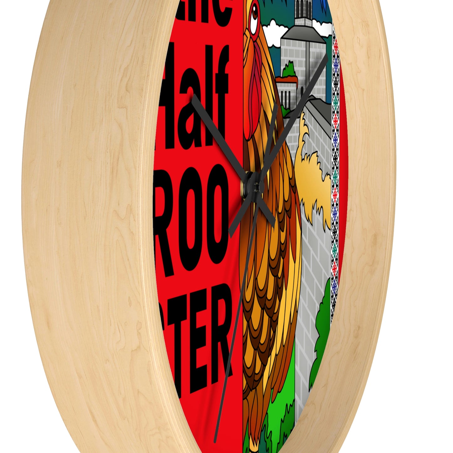 The Half Rooster Wall clock