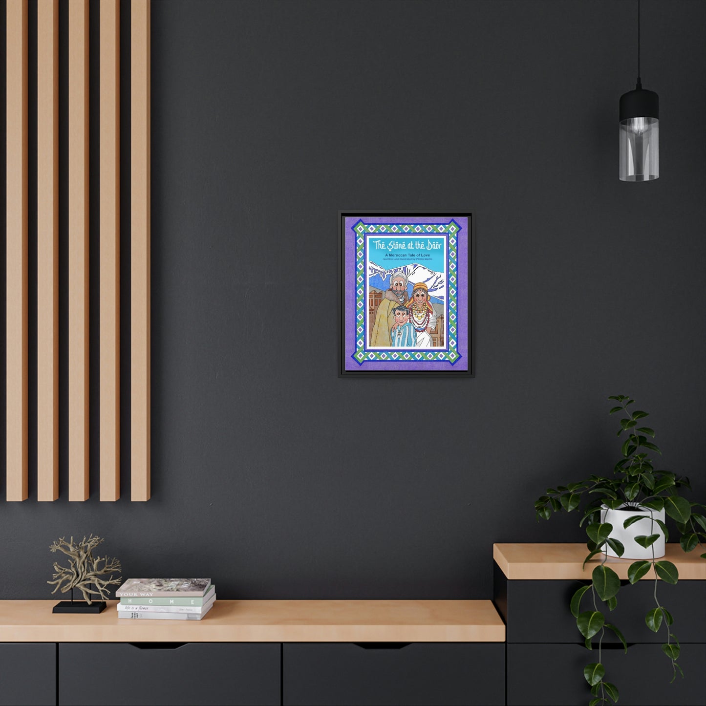 The Stone at the Door Matte Canvas, Black Frame