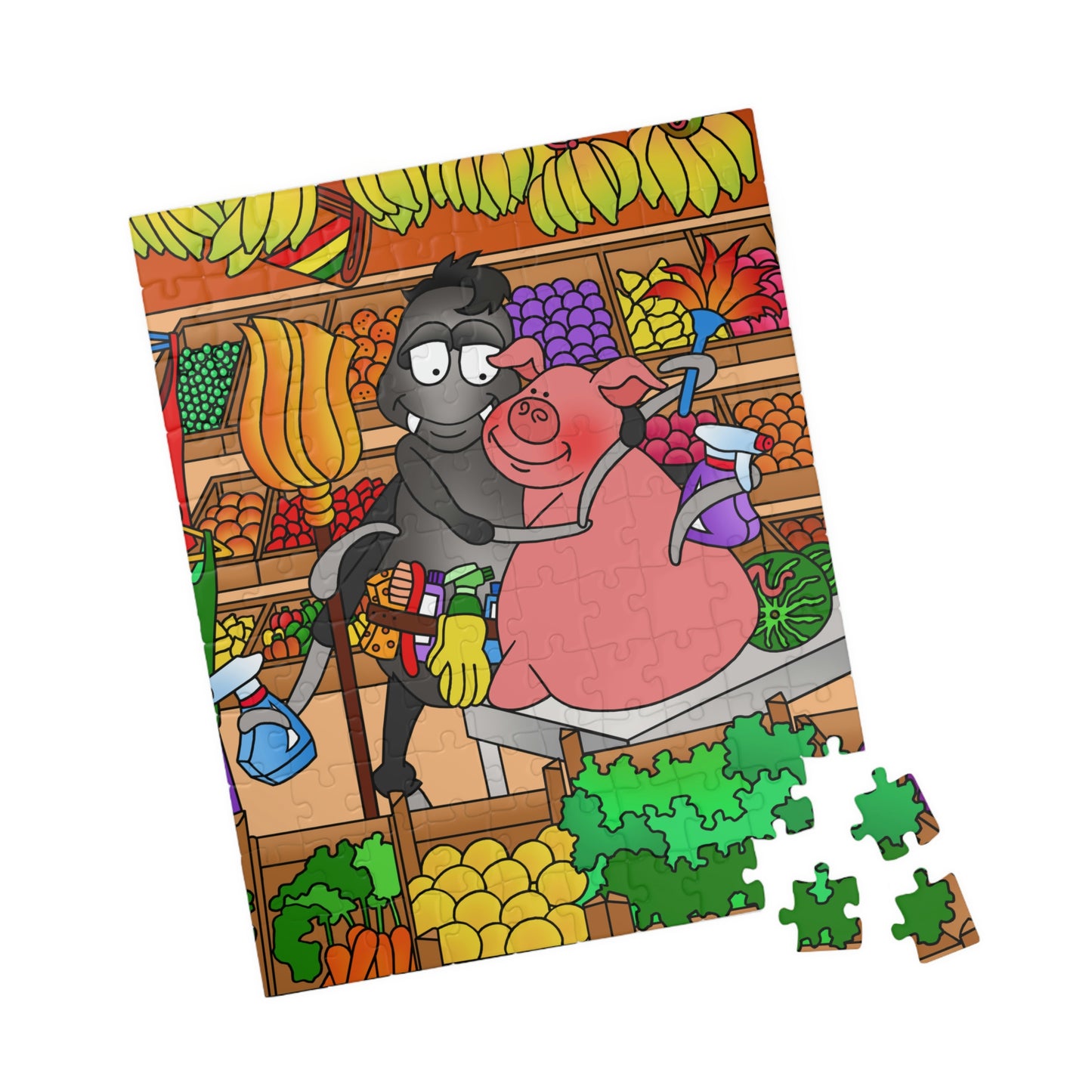 Anansi and the Market Pig Puzzle (110, 252, 500, 1014-piece)