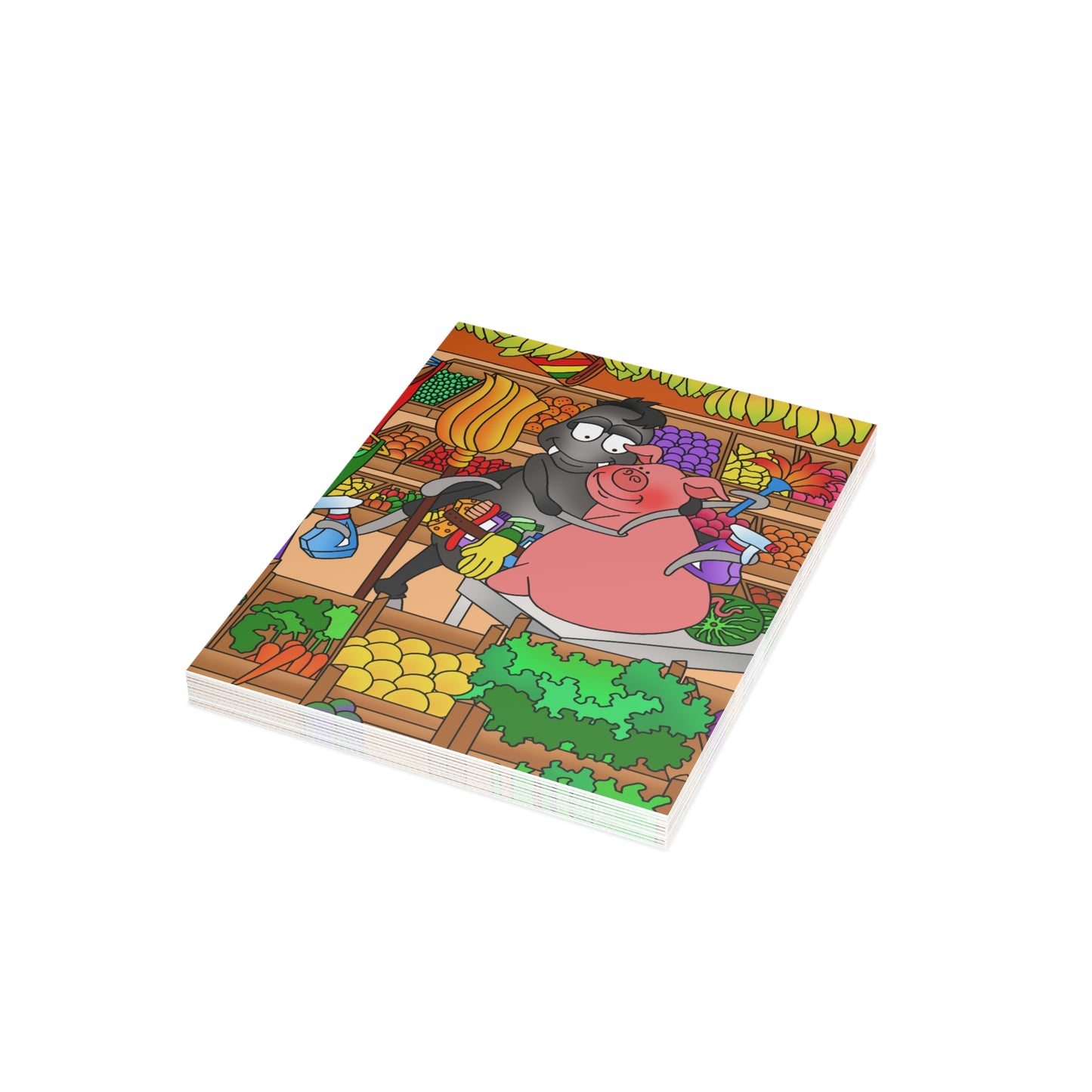 Anansi and the Market Pig Greeting Cards (1, 10, 30, and 50pcs)