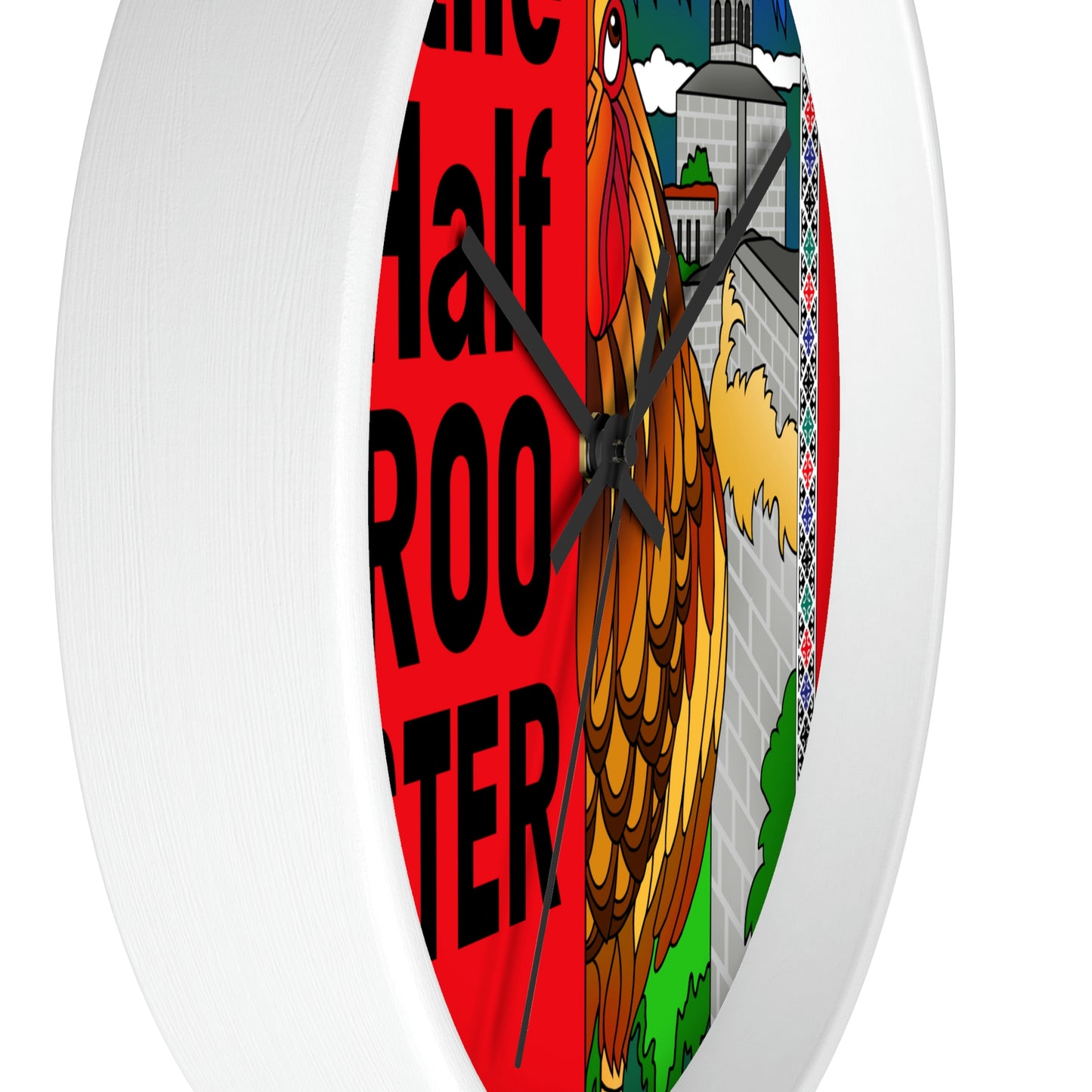 The Half Rooster Wall clock