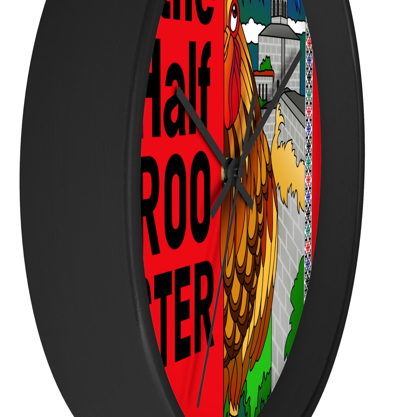 The Half Rooster Wall clock