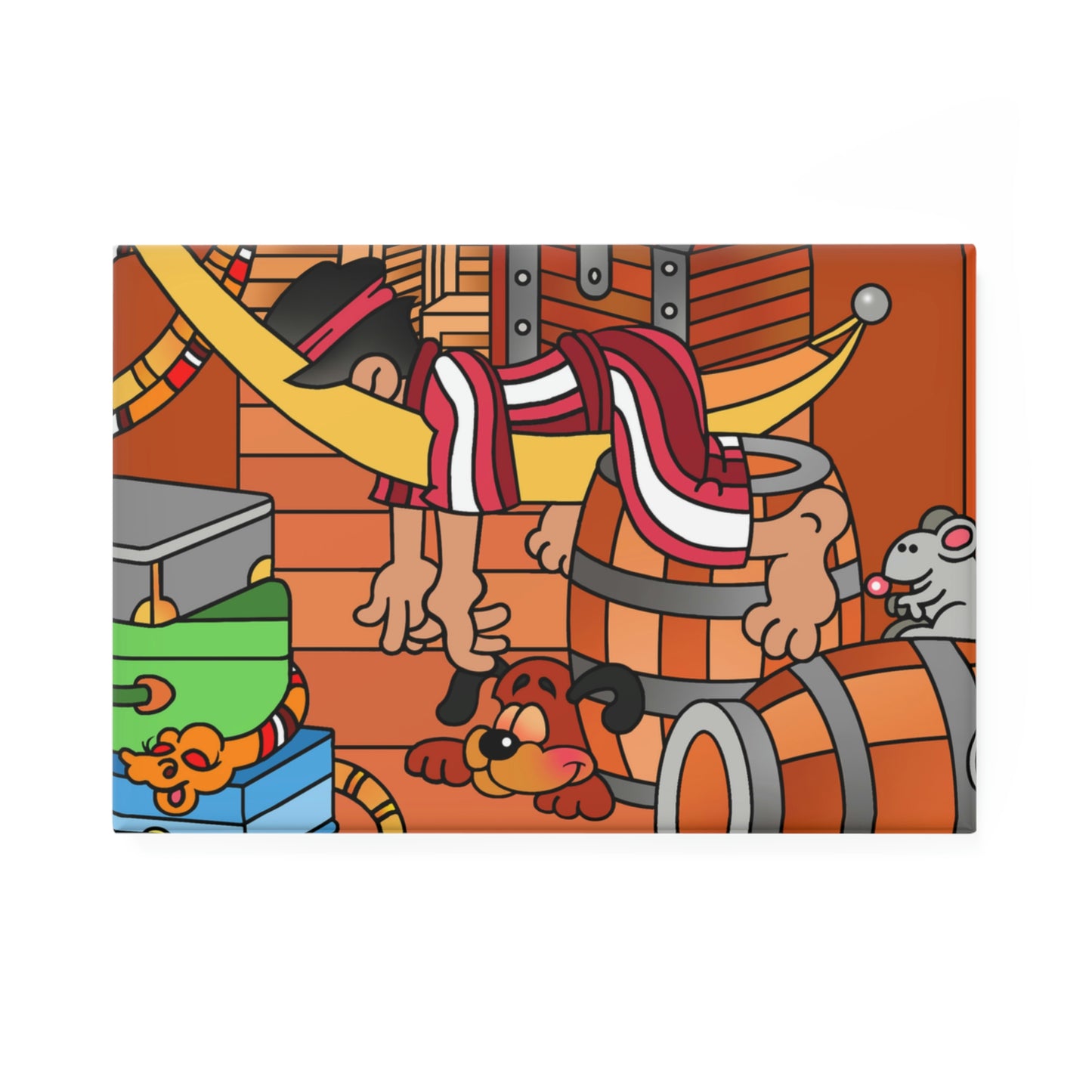 The Story of Jonah! Button Magnet, Rectangle (1 & 10 pcs)