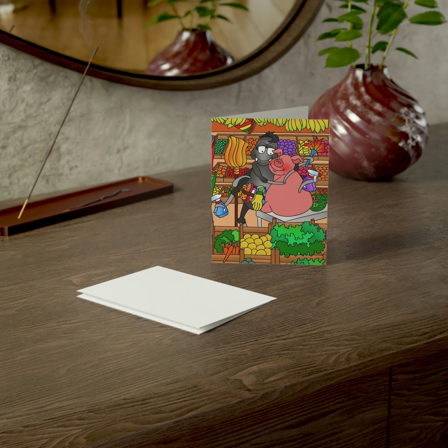 Anansi and the Market Pig Greeting Cards (1, 10, 30, and 50pcs)