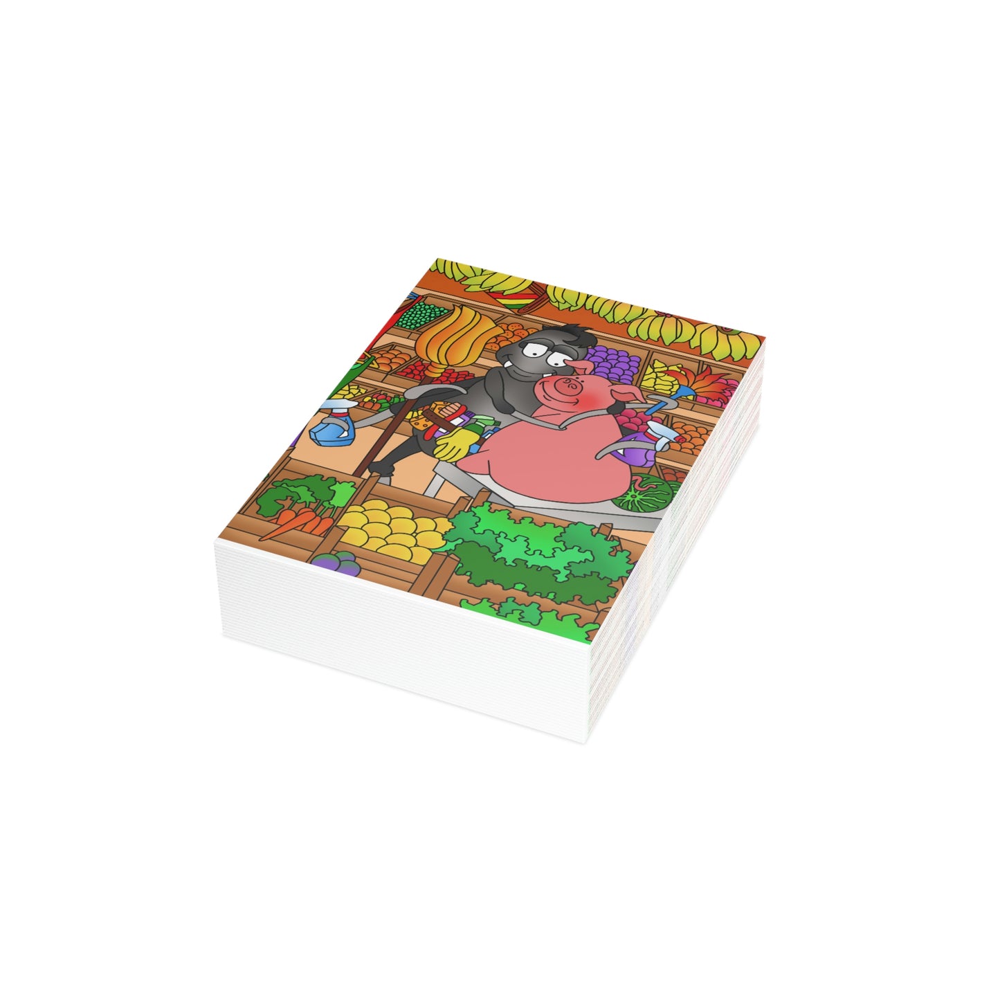 Anansi and the Market Pig Greeting Cards (1, 10, 30, and 50pcs)