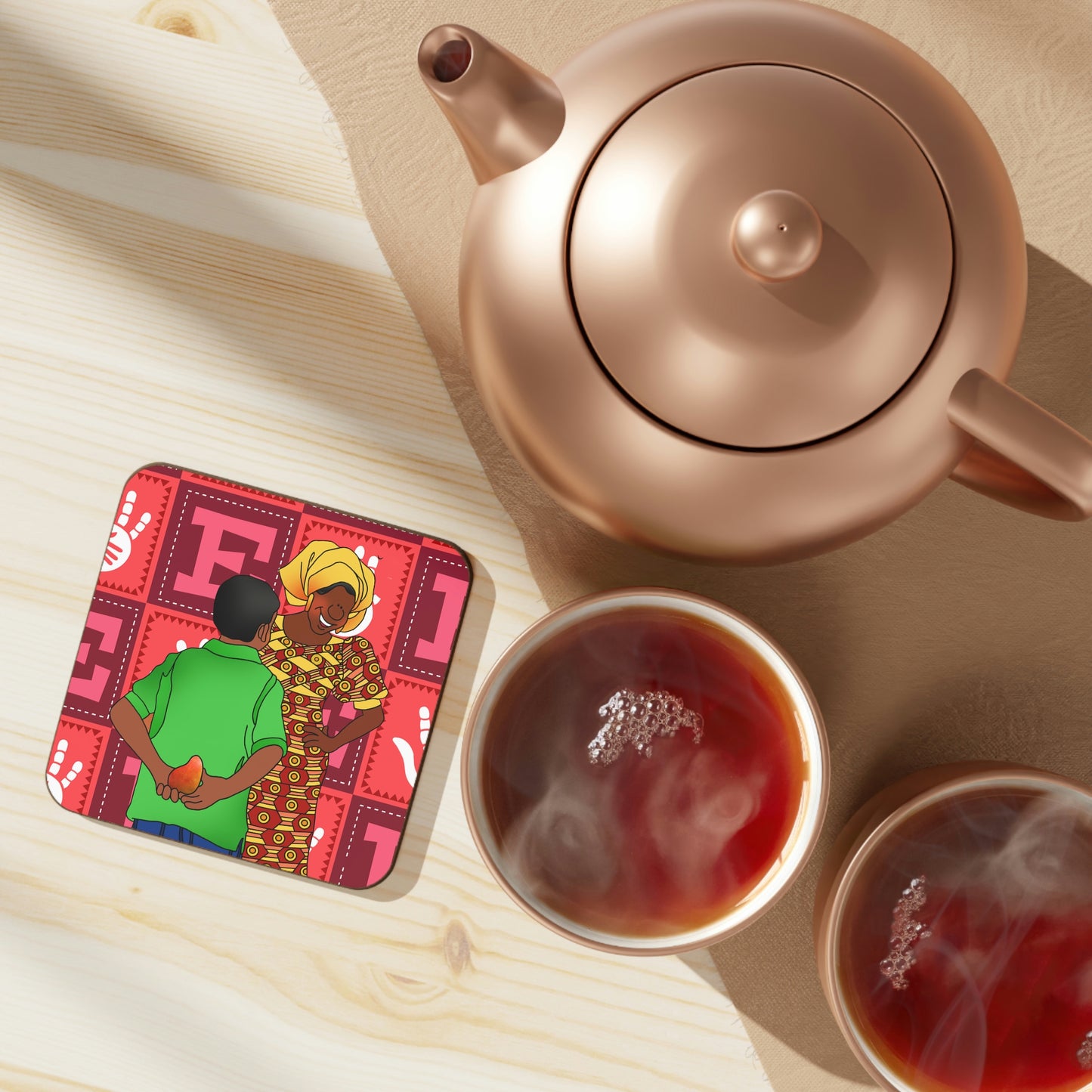 The Bible as Simple as ABC E Hardboard Back Coaster
