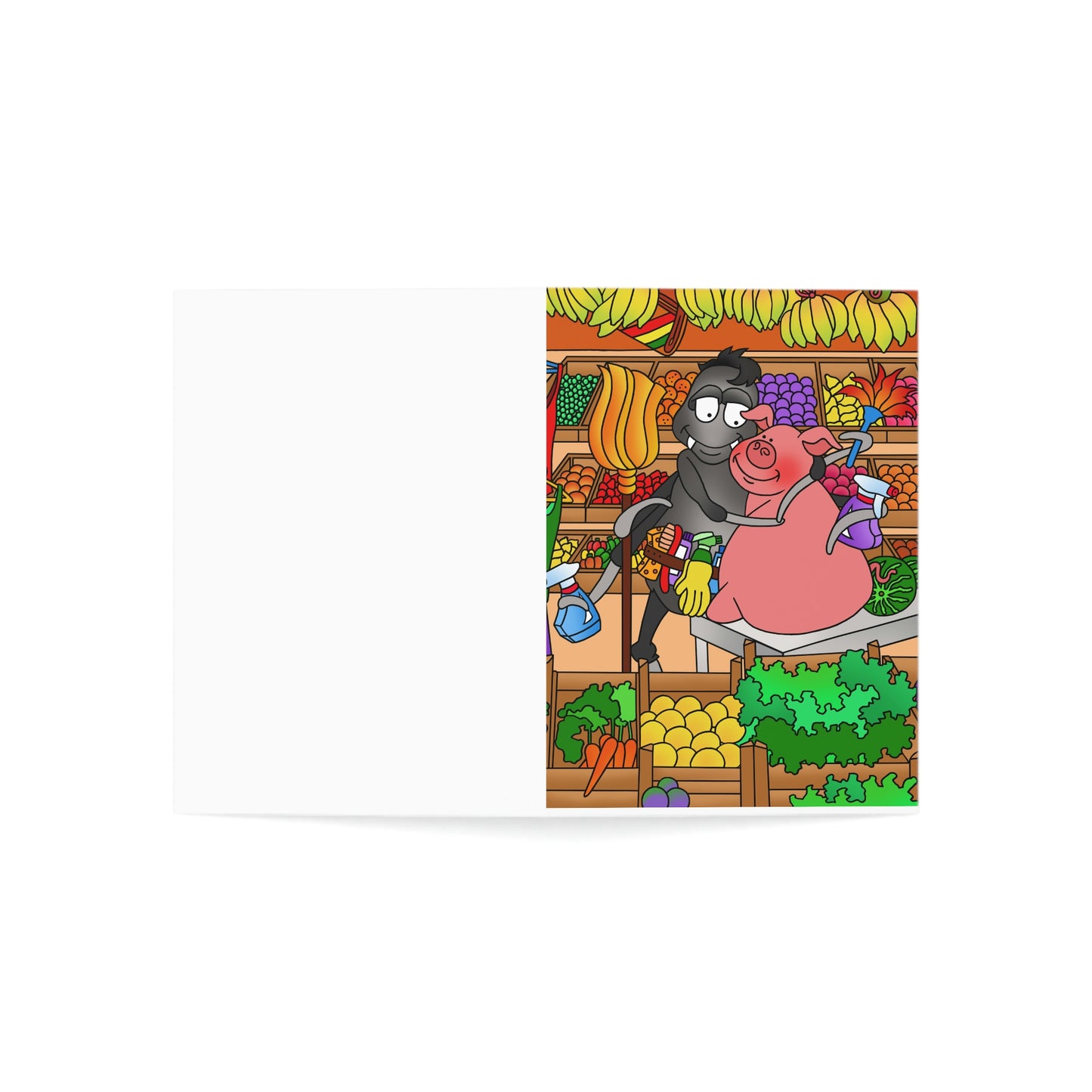 Anansi and the Market Pig Greeting Cards (1, 10, 30, and 50pcs)