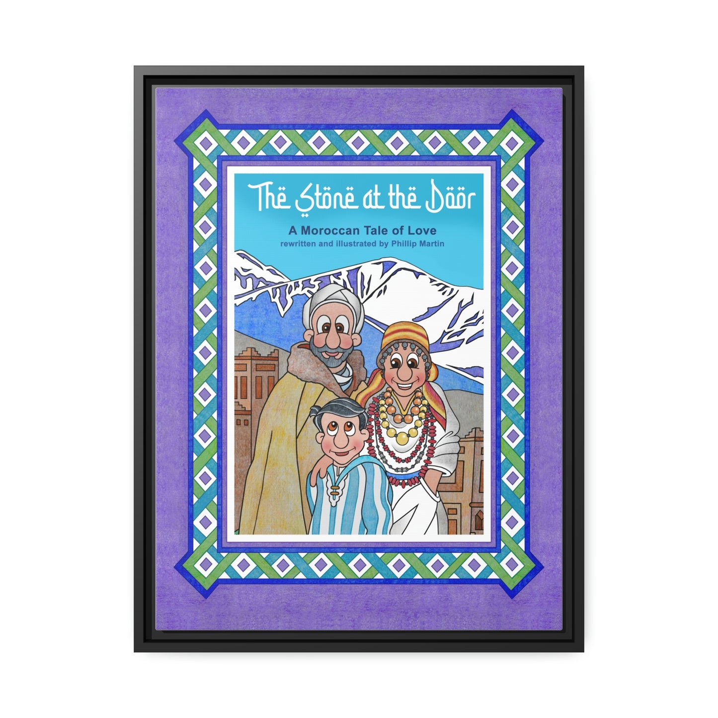 The Stone at the Door Matte Canvas, Black Frame