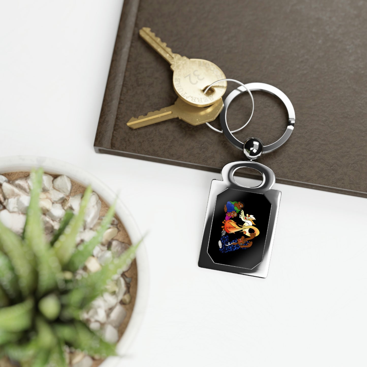 Once Upon West Africa!! Rectangle Photo Keyring
